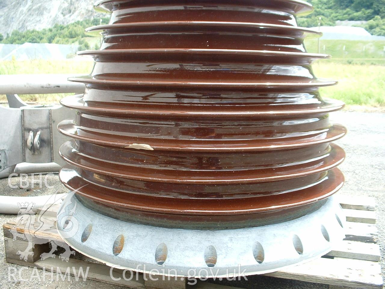 Colour digital photograph of the Very Low Frequency lead out insulator.