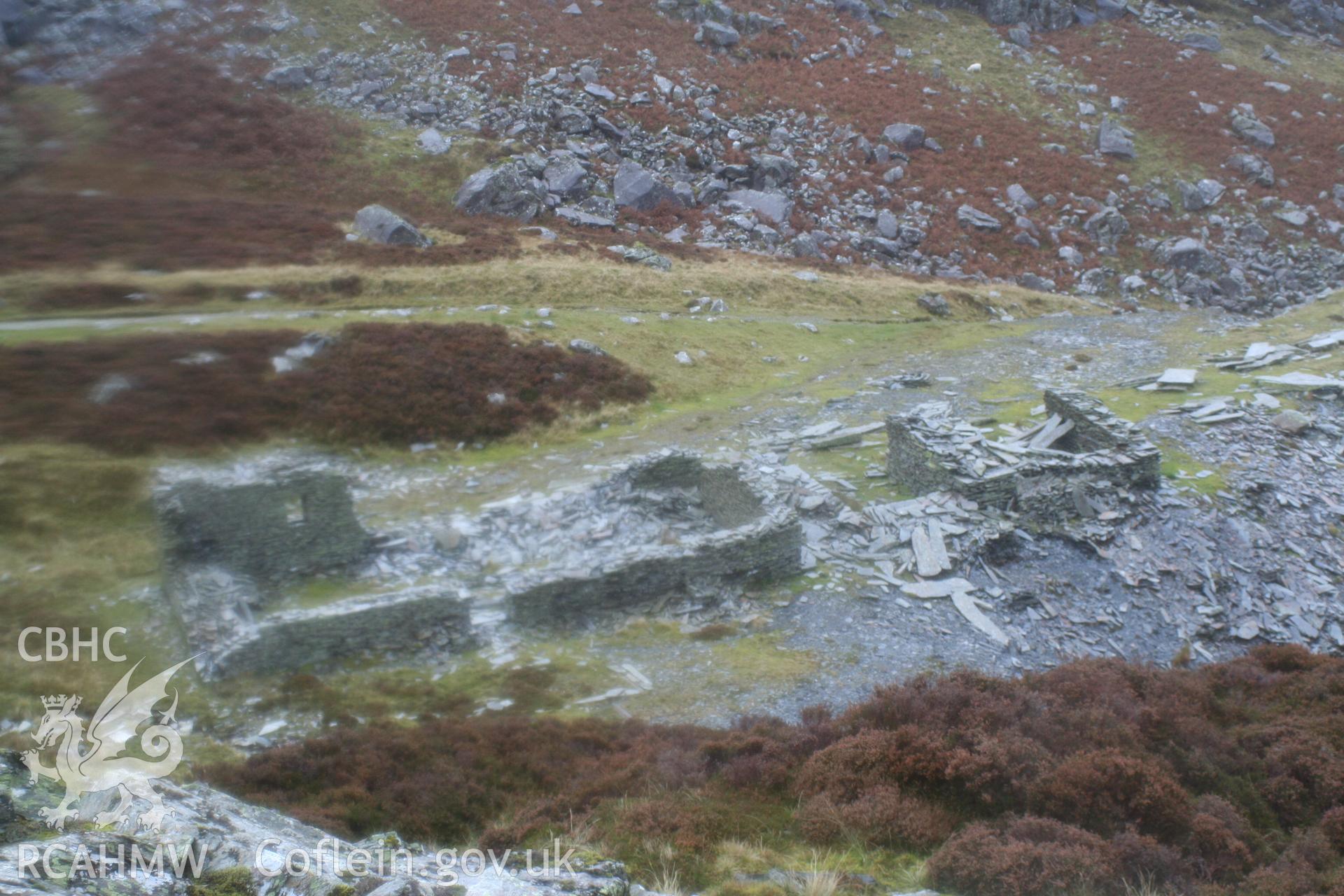 Moel Siabod Slate Quarry and Slab Works mill building, looking west
