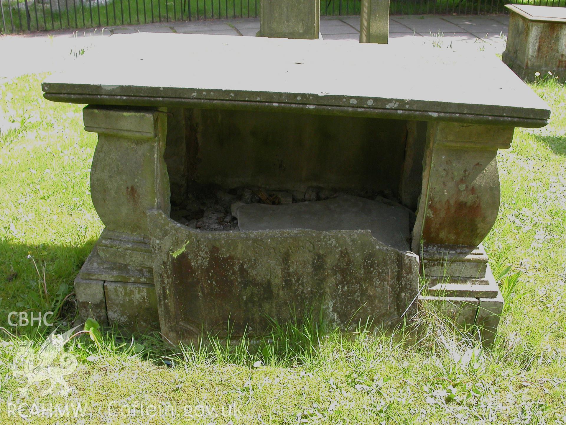 Stone table tomb to NE of church.