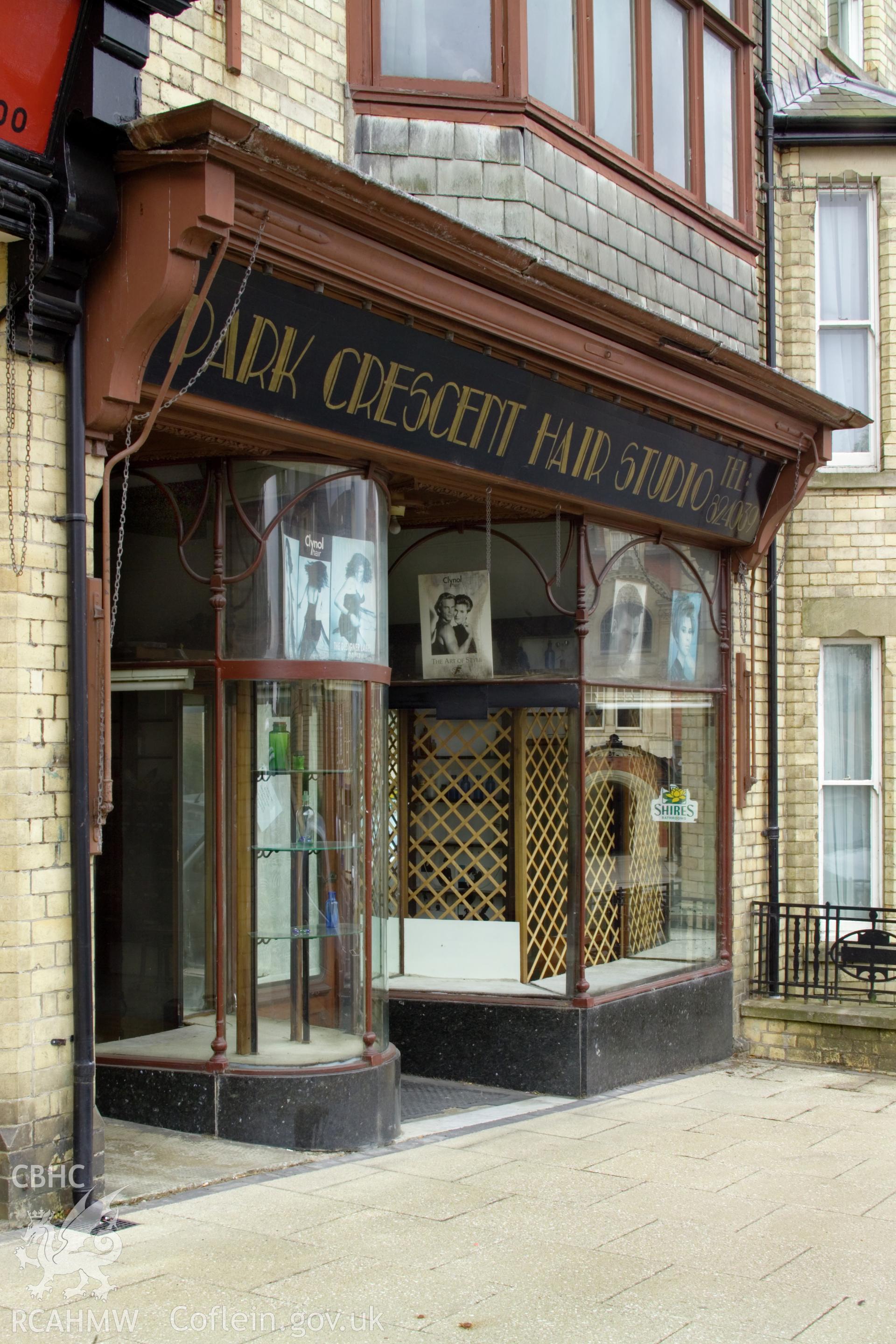 Shop front from northeast.