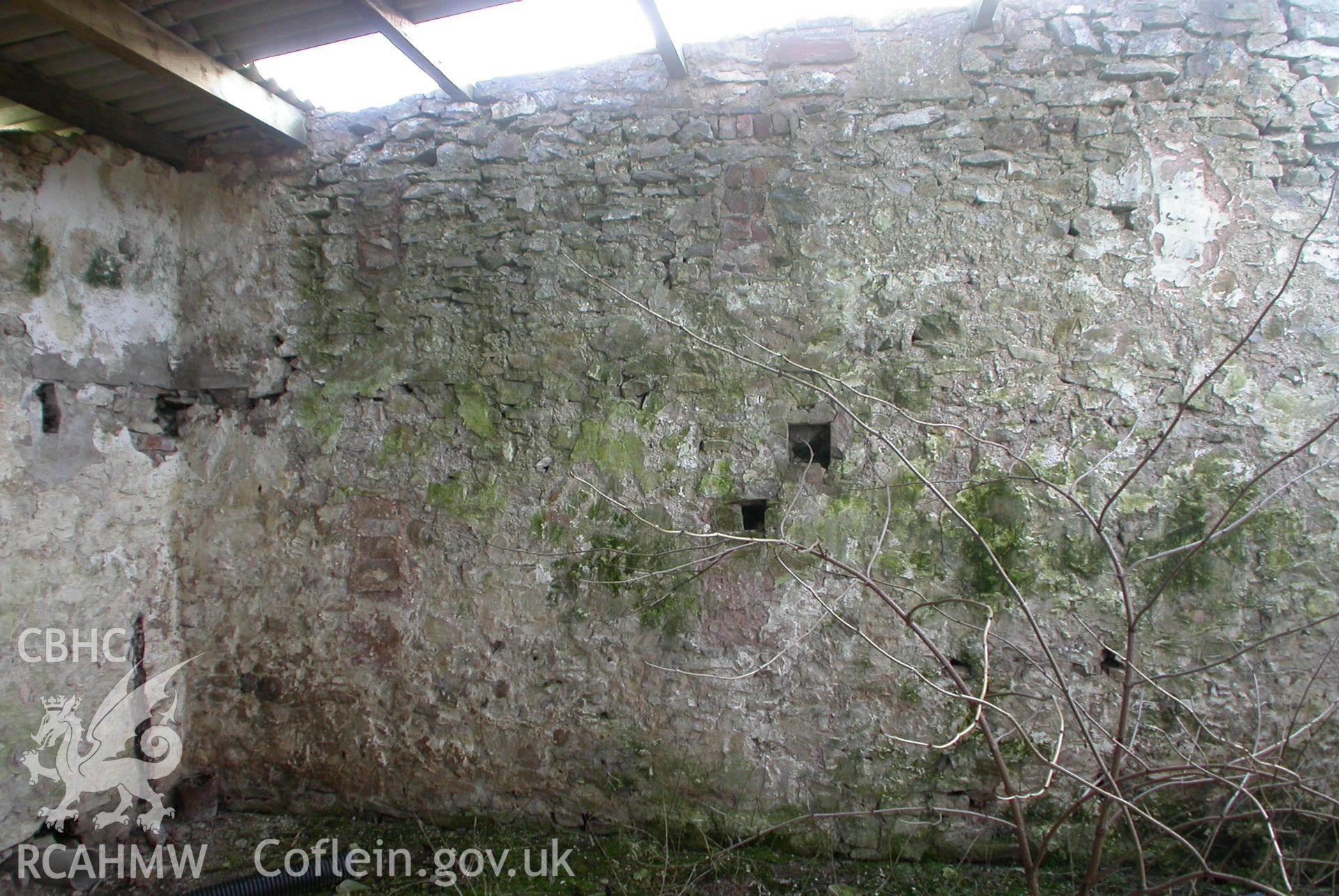 Interior of barn at S-W gable-end.
