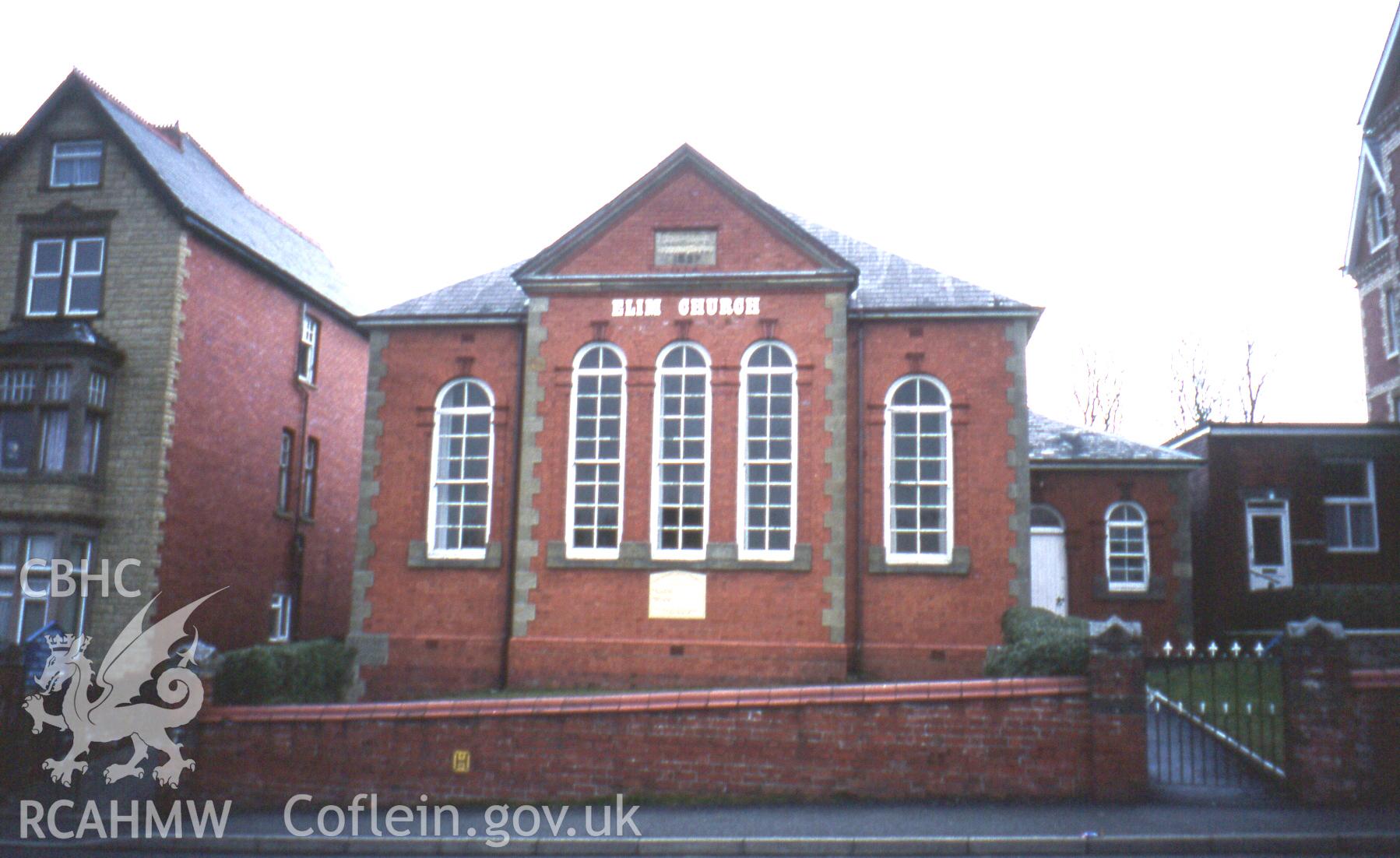 Colour digital photograph of Friends' Meeting House, 1; Quaker Meeting House; Elim Pentecostal Church, Temple Street, Llandrindod Wells, by Stephen Hughes, 09/04/1996.