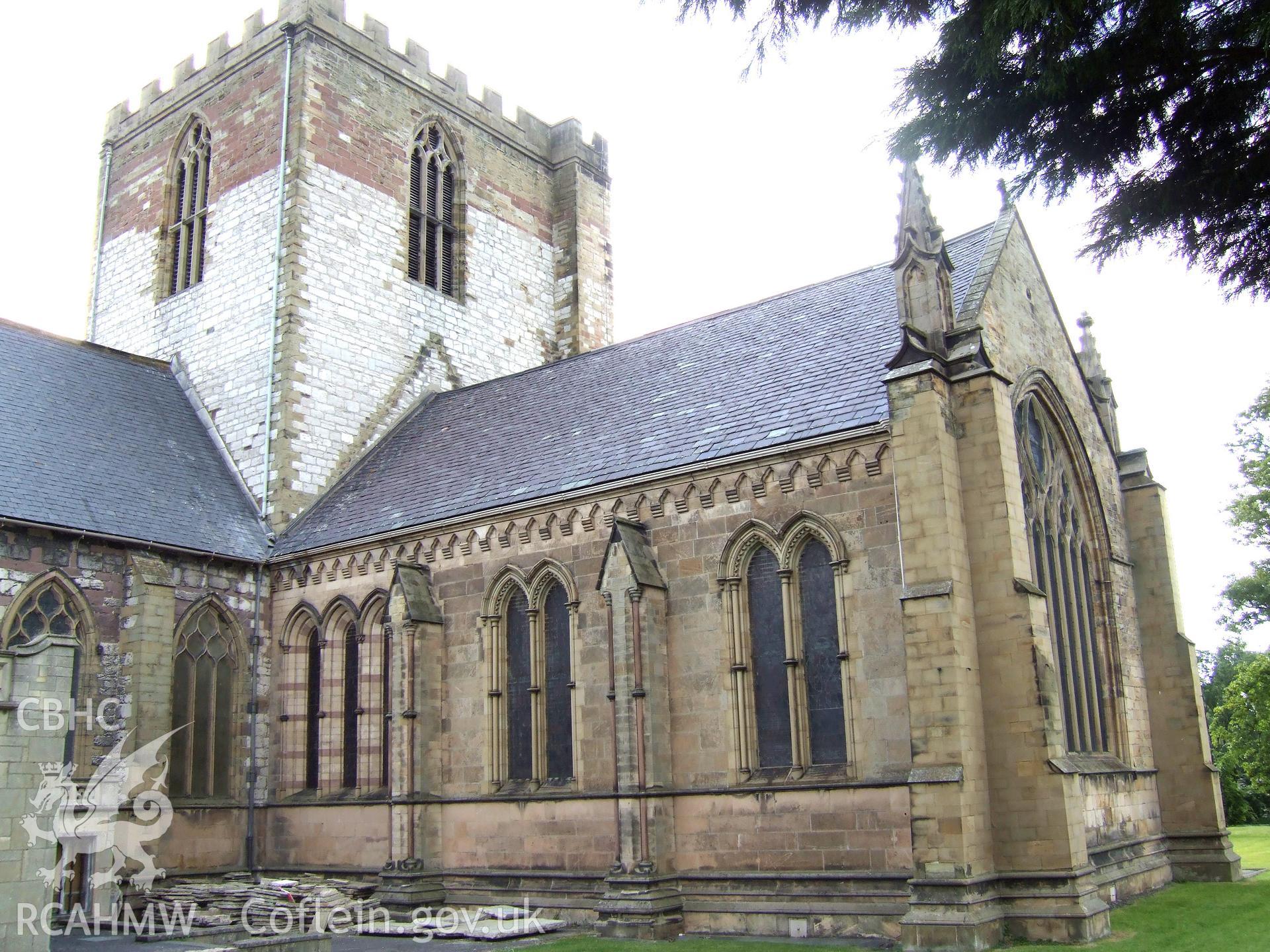 South-east side of chancel and the central tower from the east.