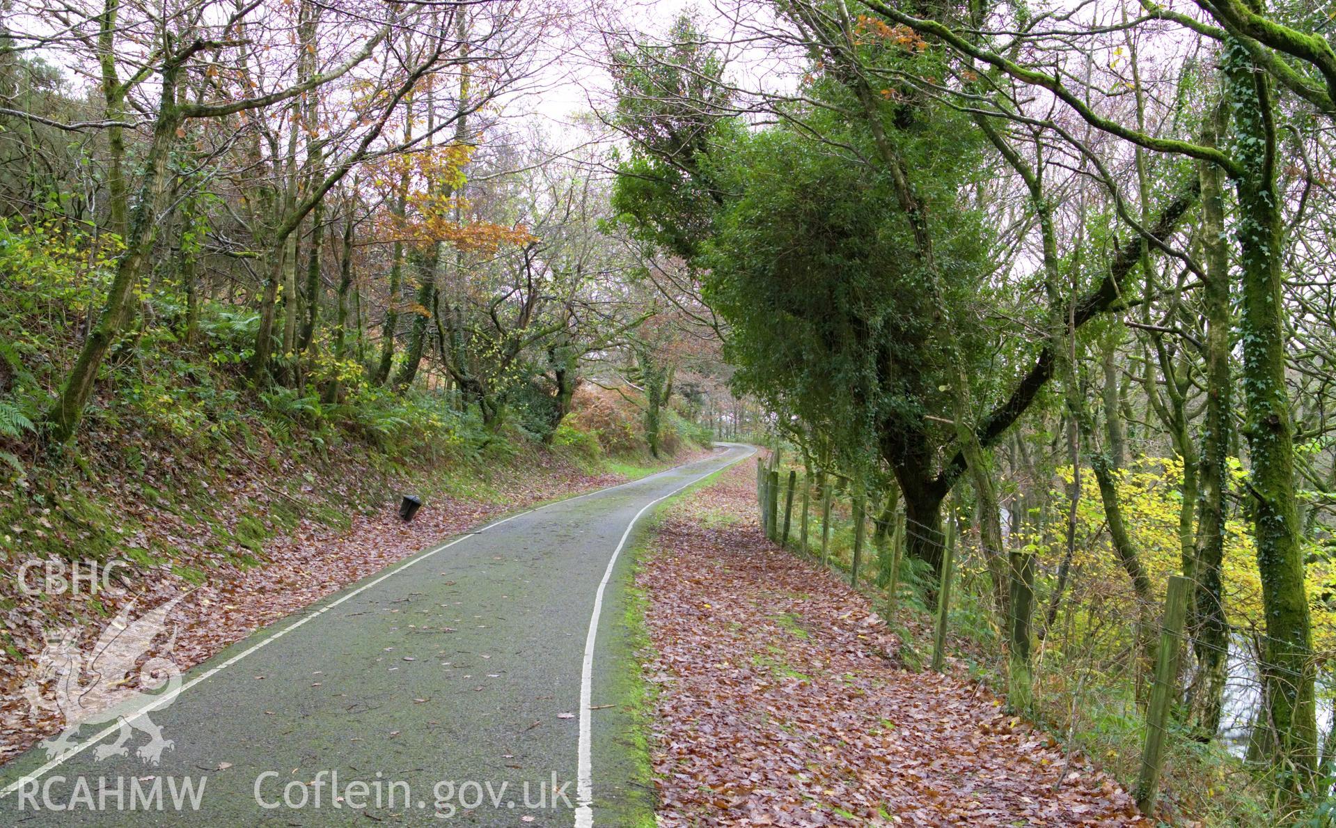 Looking south on the tramway a short distance north of the Felindre pumping engine.