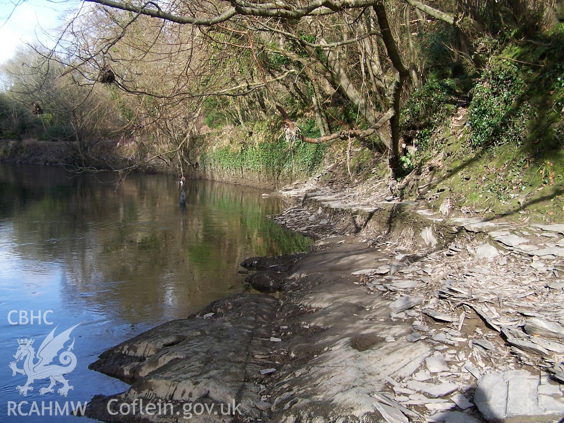 View looking upstream along the quay.