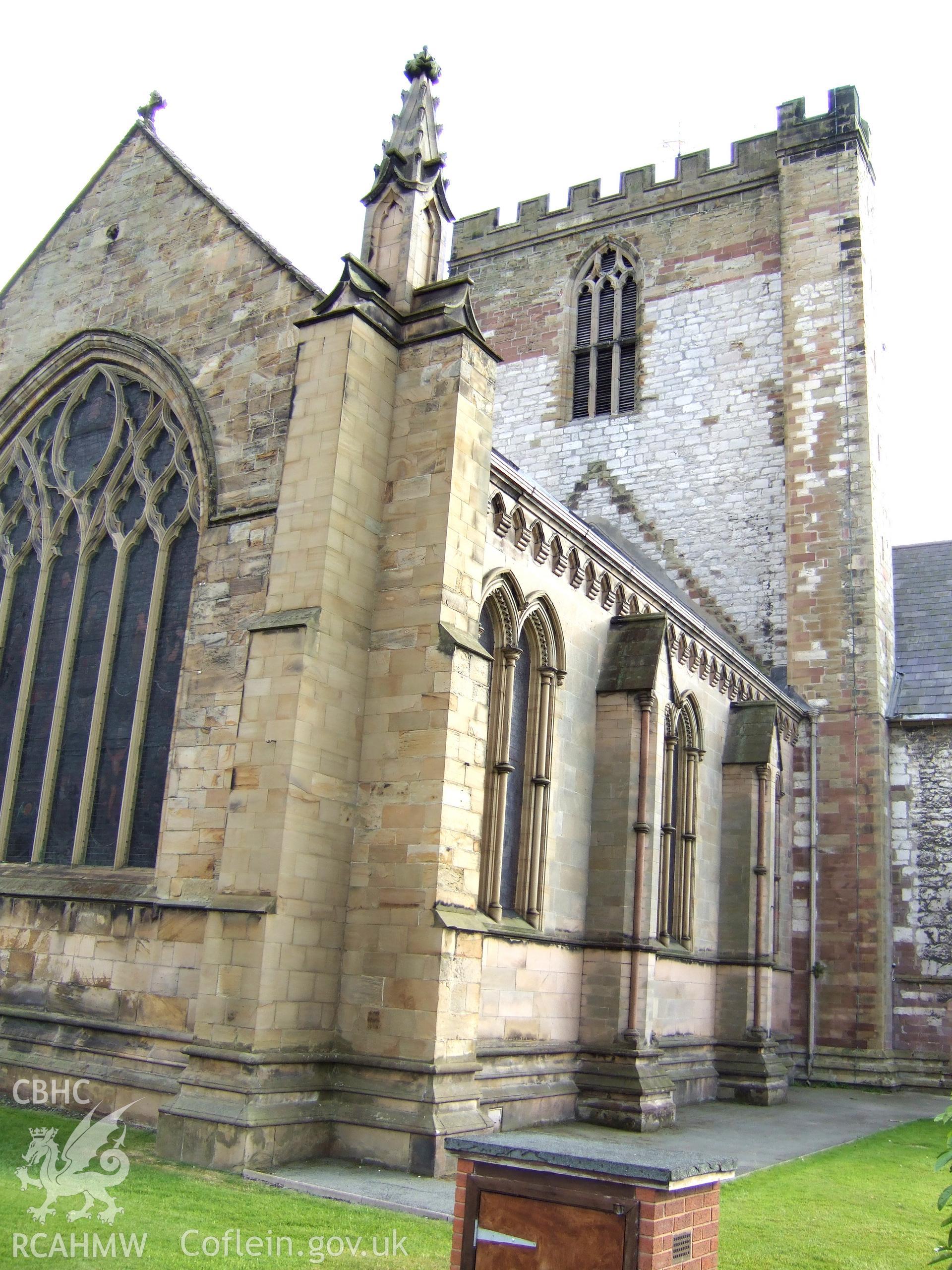 North-east face of the central tower and north-west side of chancel from the north-east.