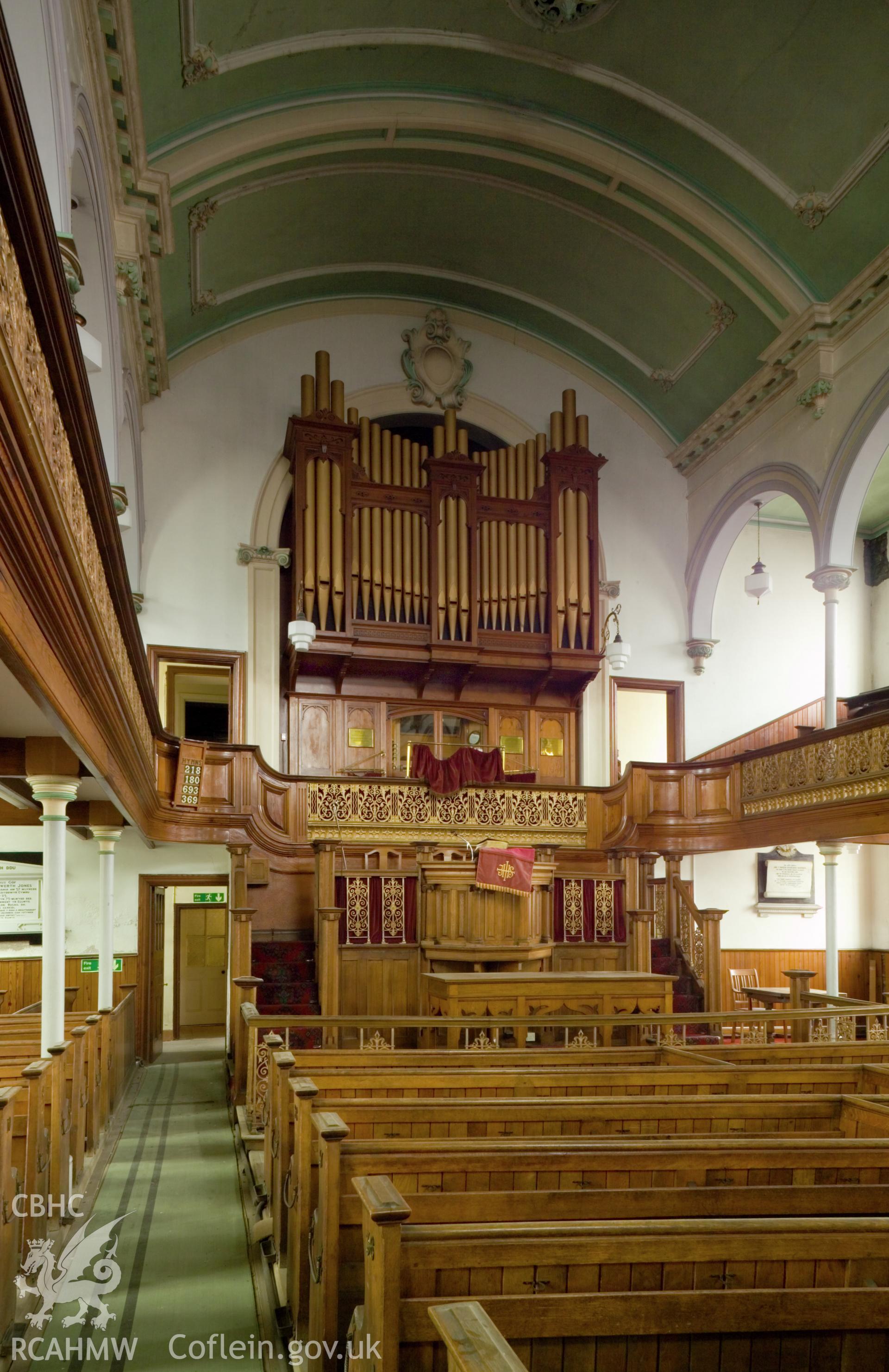 Ground floor, oblique view of interior looking southwest. Vertical.