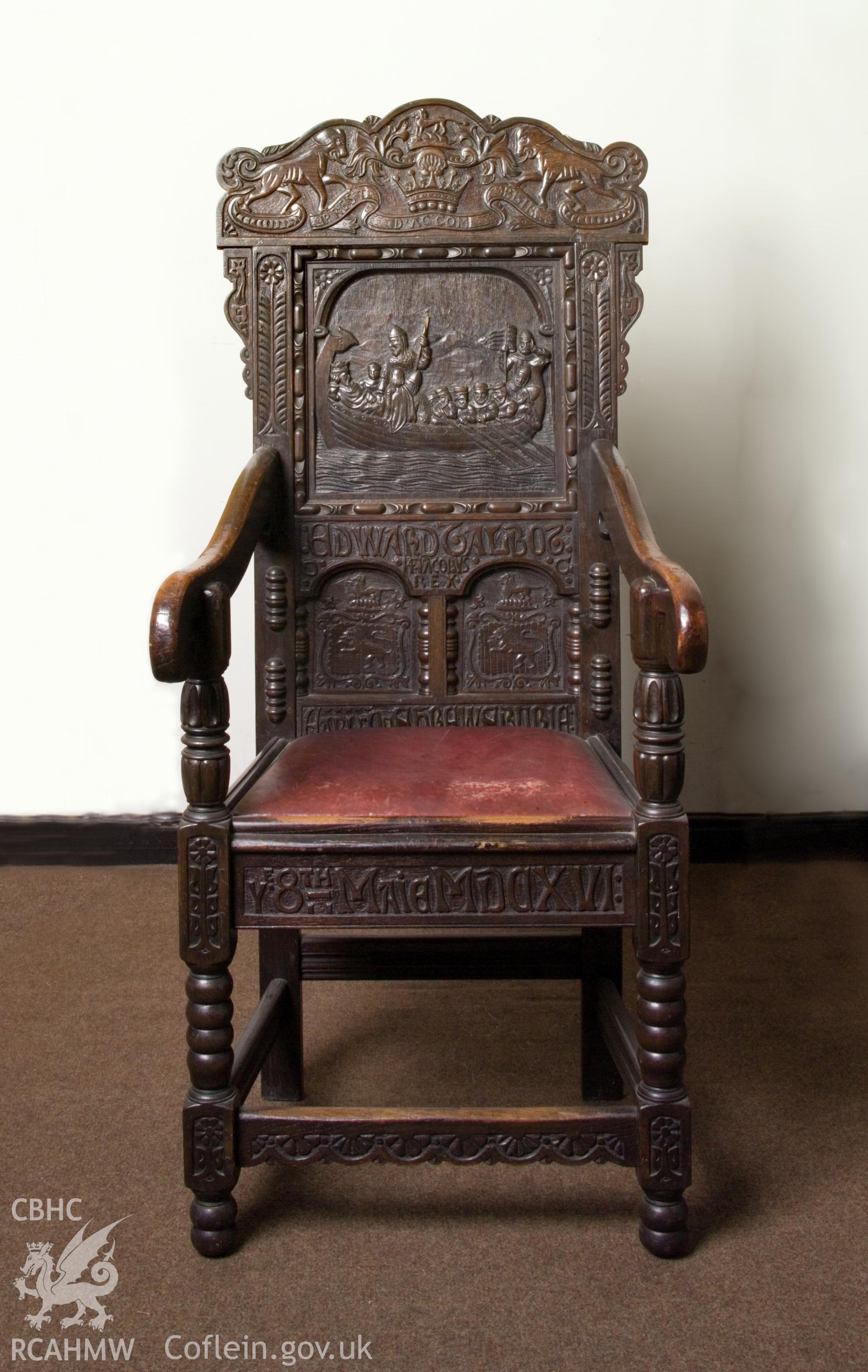 C19 (?) carved chair.