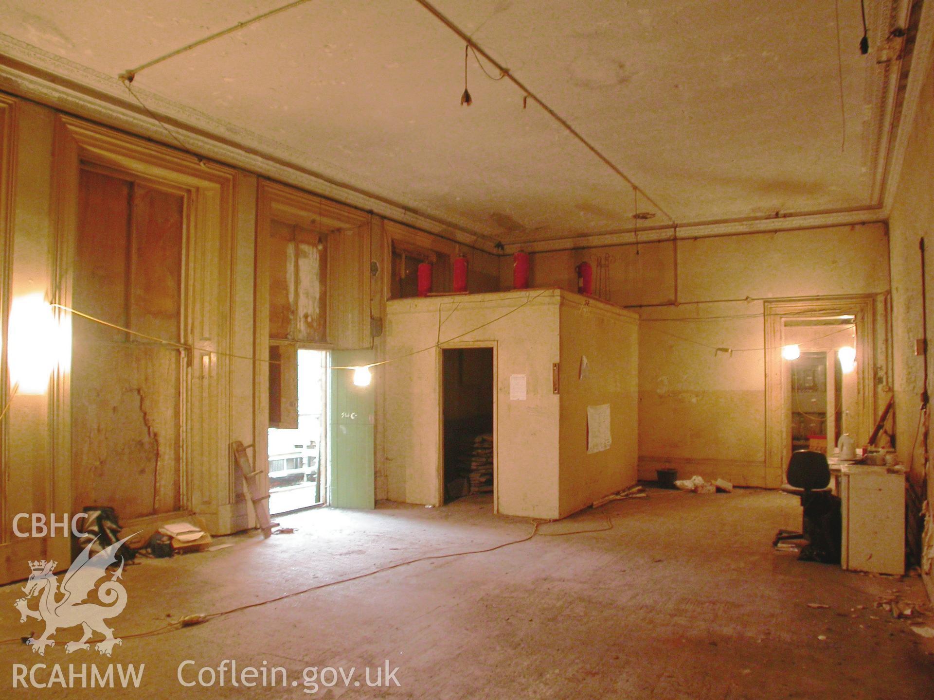 Ground floor, rear right reception room looking south.