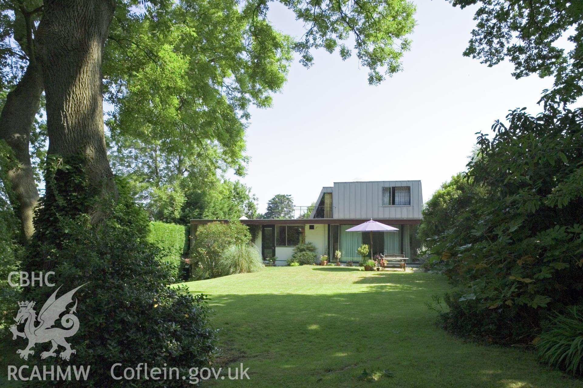 Rear elevation and garden from southwest.