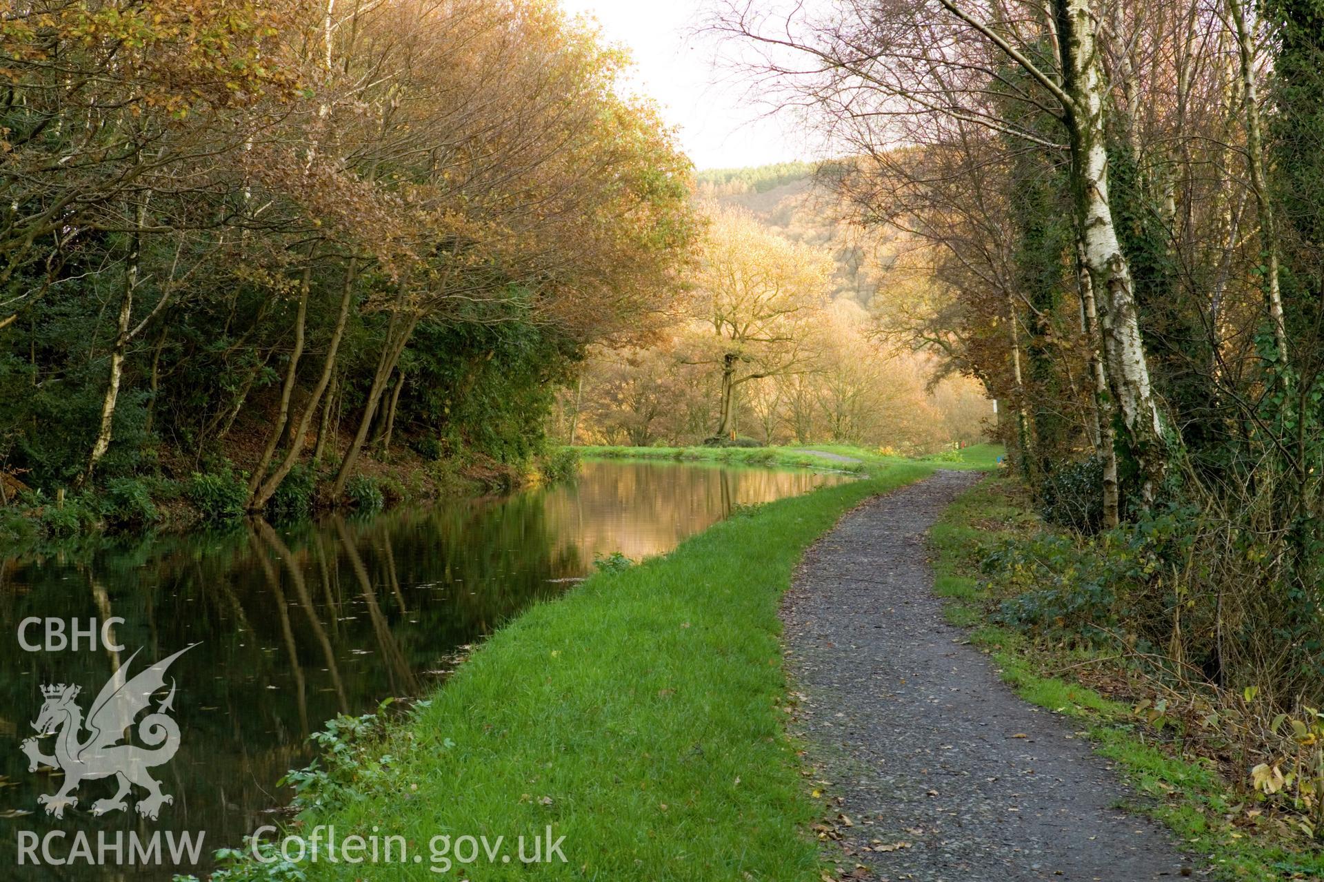 View of canal looking east beside golf course.