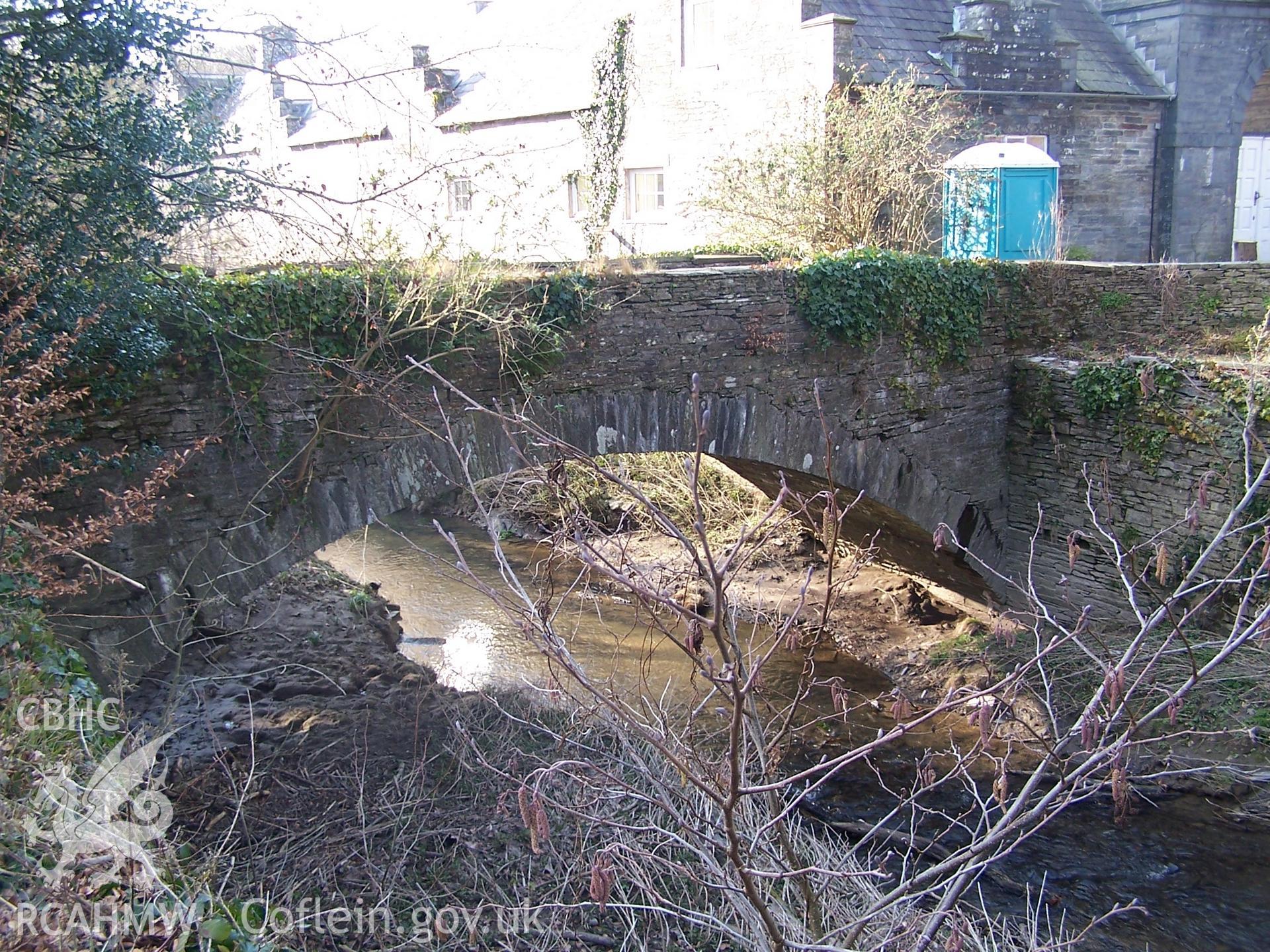 Colour digital photograph of Castle Malgwyn Bridge 3, Castell Malgwyn, by Louise Barker, 01/03/2006.