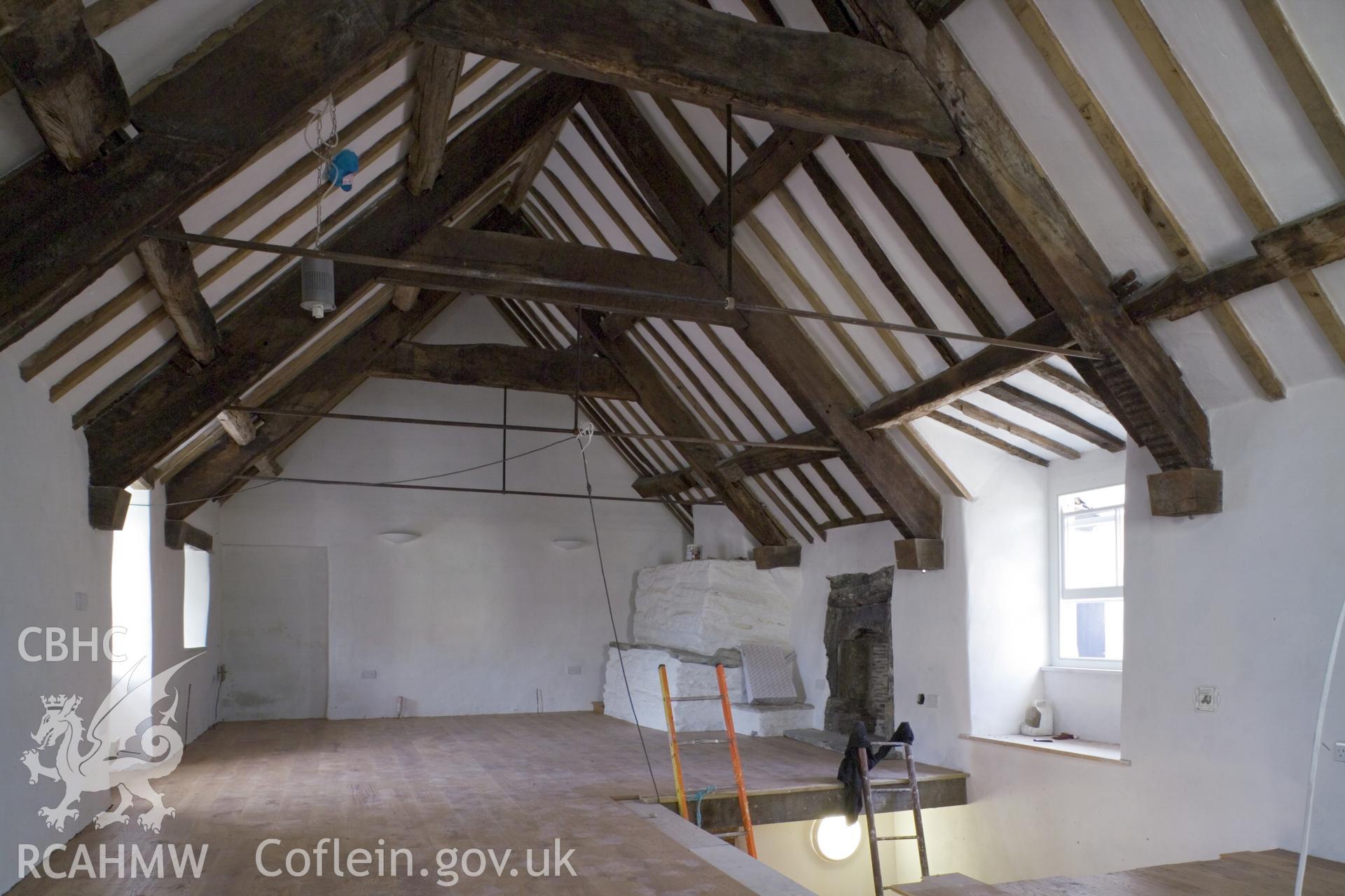 Rear range, first floor, looking south. (Room F8/F9 on architect's plans).