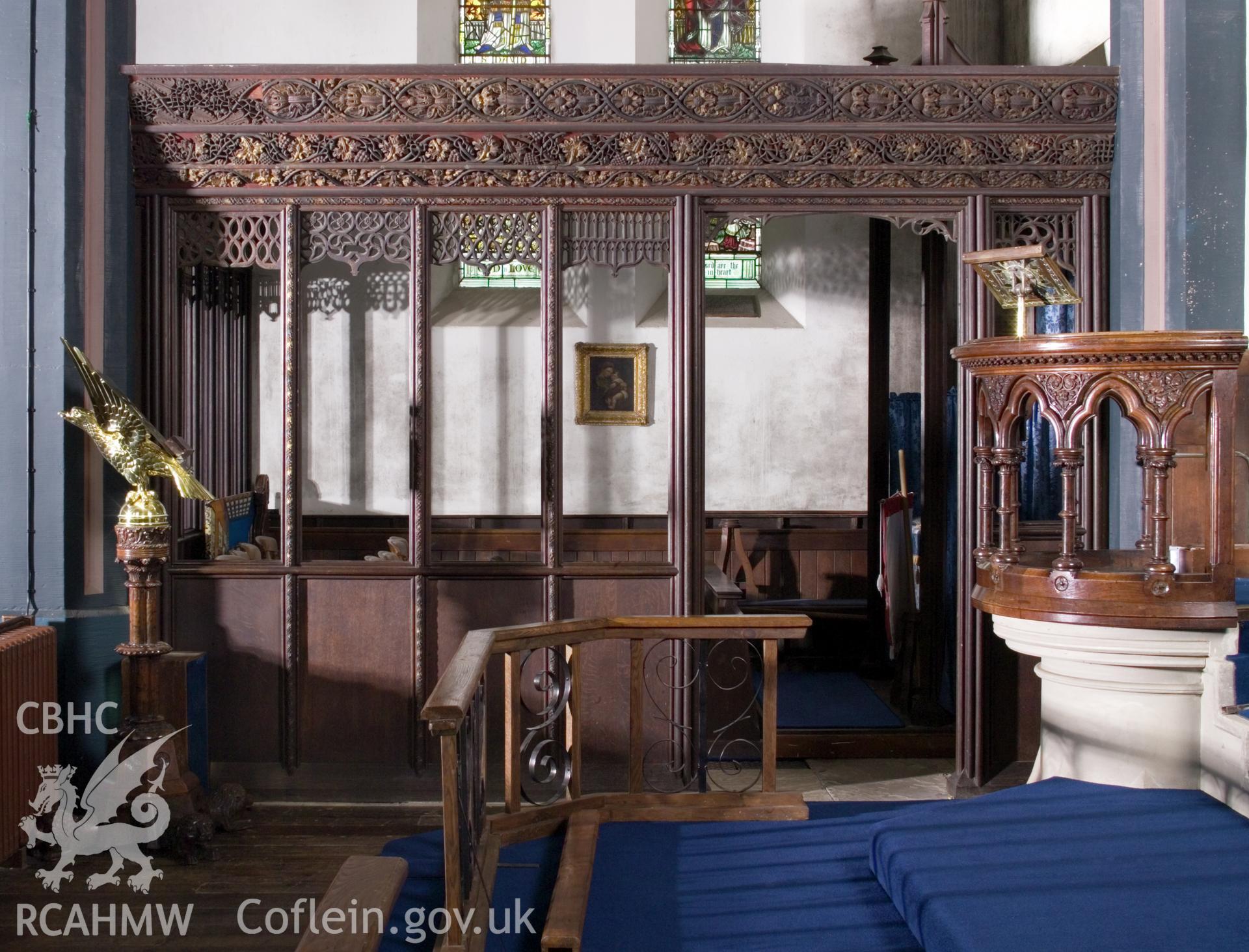 Re-used screen around side chapel.