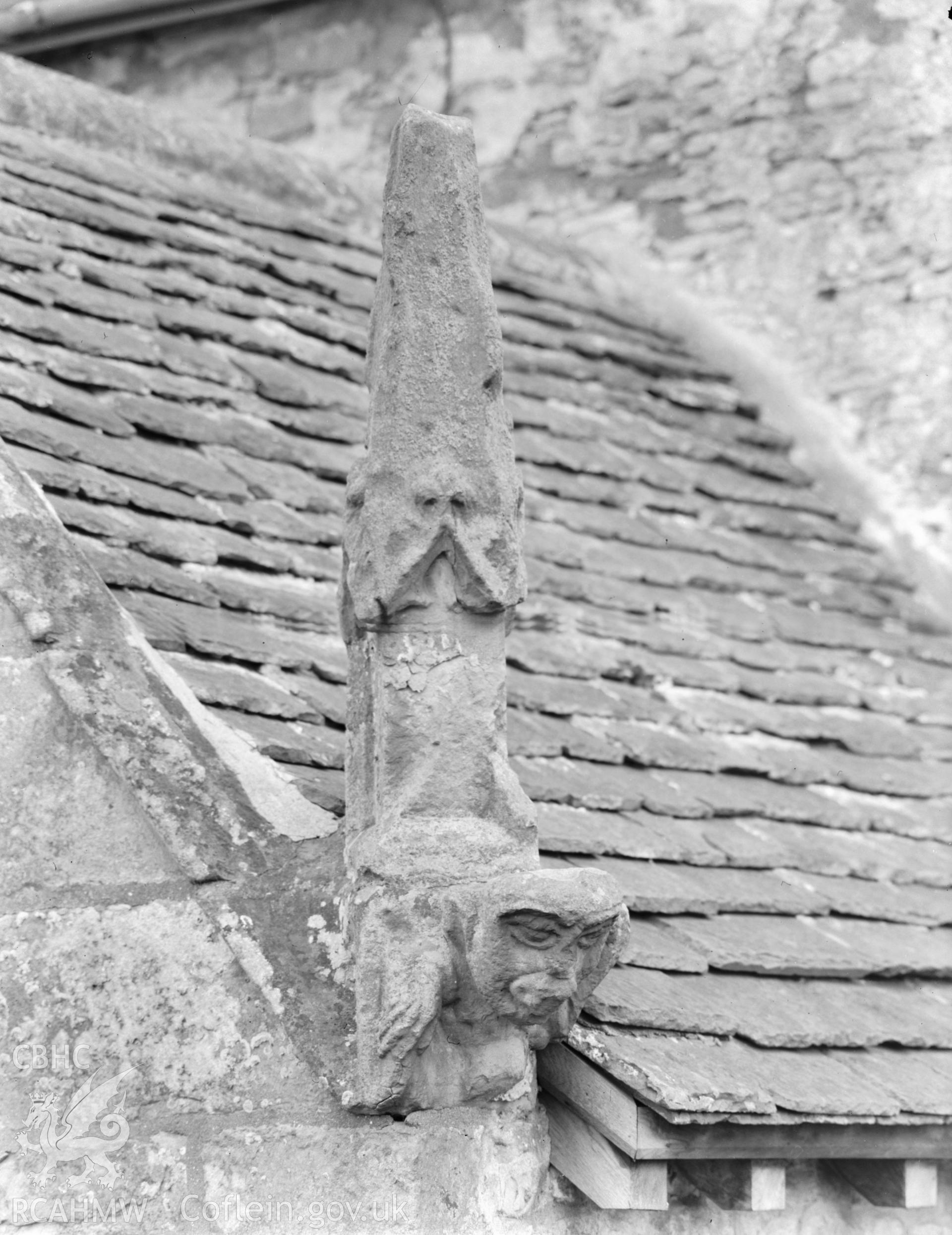 Exterior view showing decorative work on porch.