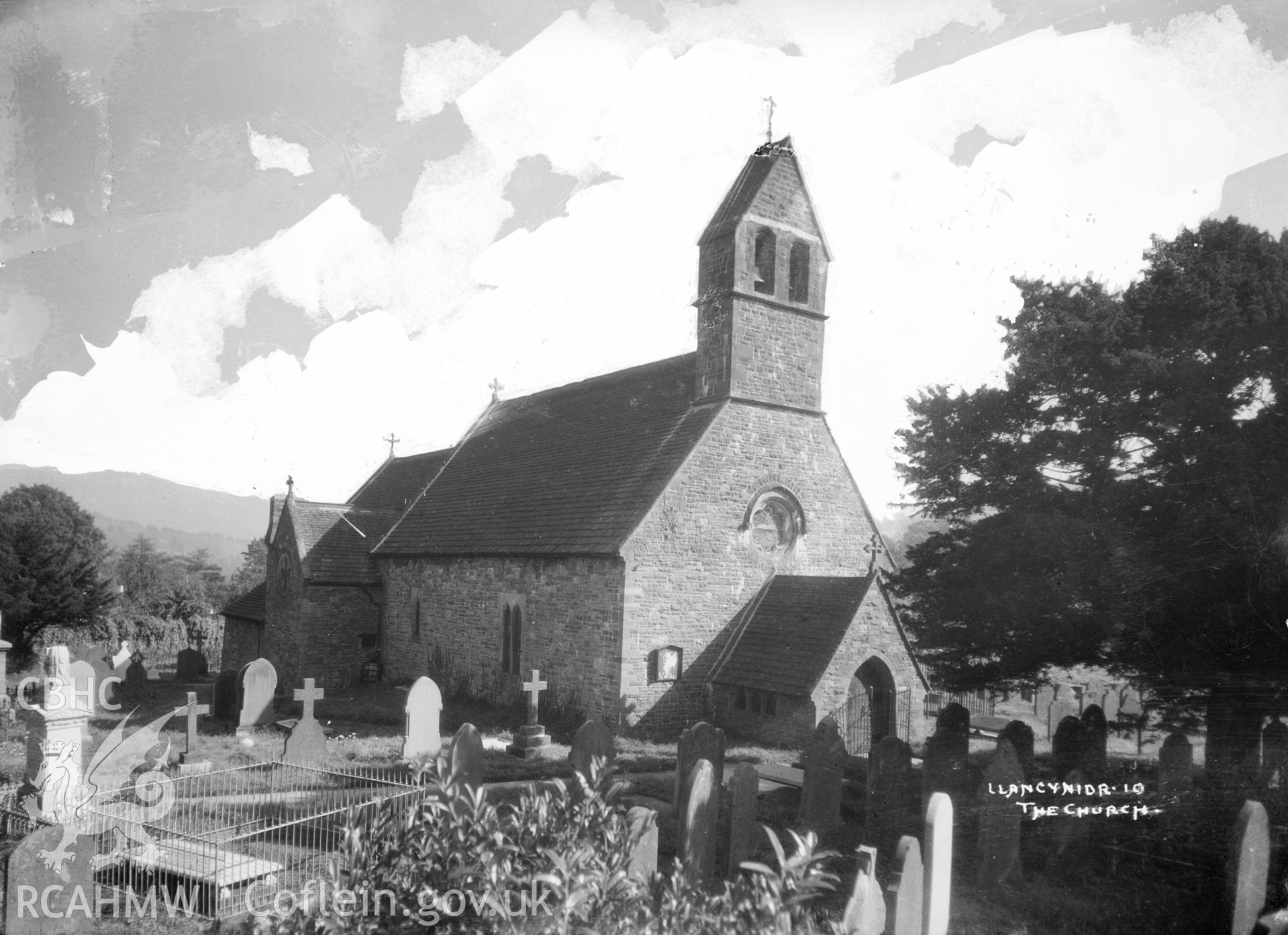 View of Llangynidr Church taken by W A Call circa 1920.
