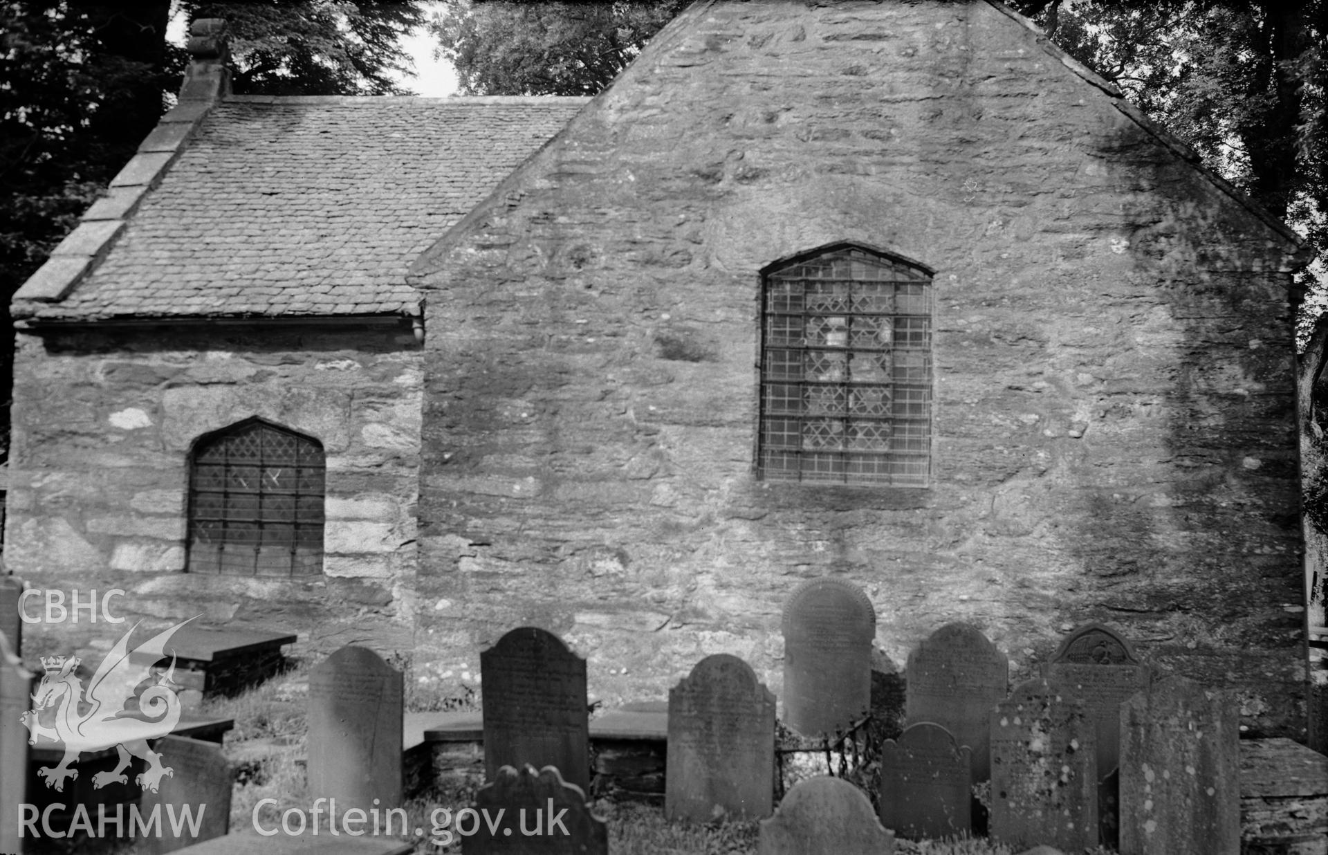View of St Gwyddelan's Church, Dolwyddelan taken 15.07.1950.