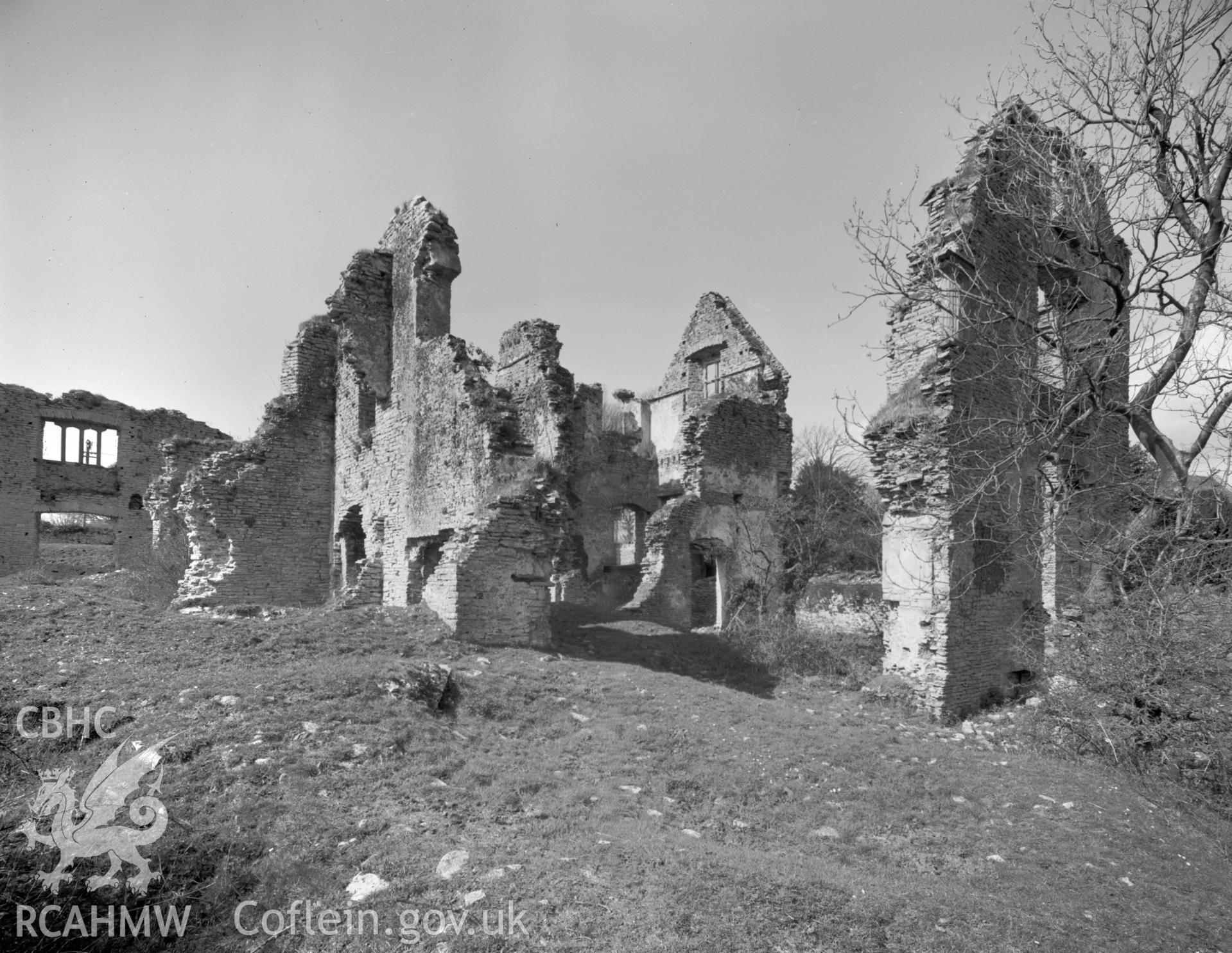 General exterior view of the ruins of Llantrithyd Place, Llantrithyd taken 07.04.65.