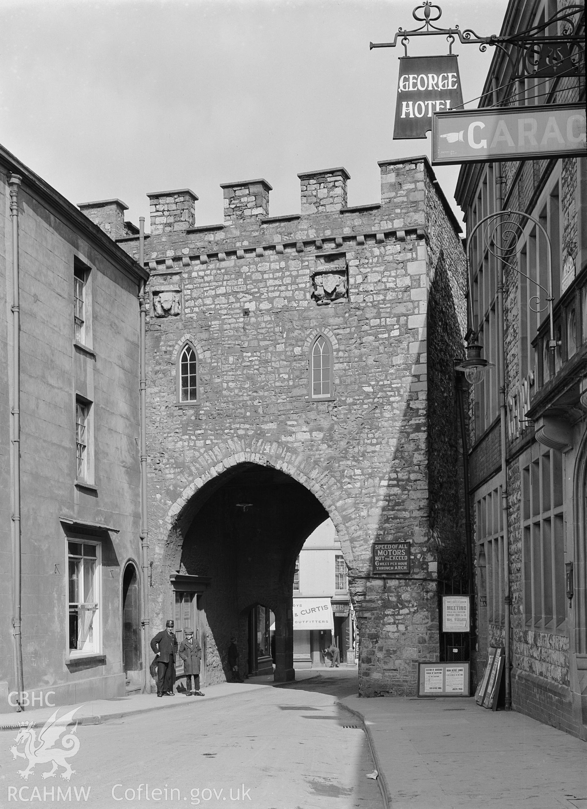 View of Town Gate, Moor Street, Chepstow, taken by Clayton.
