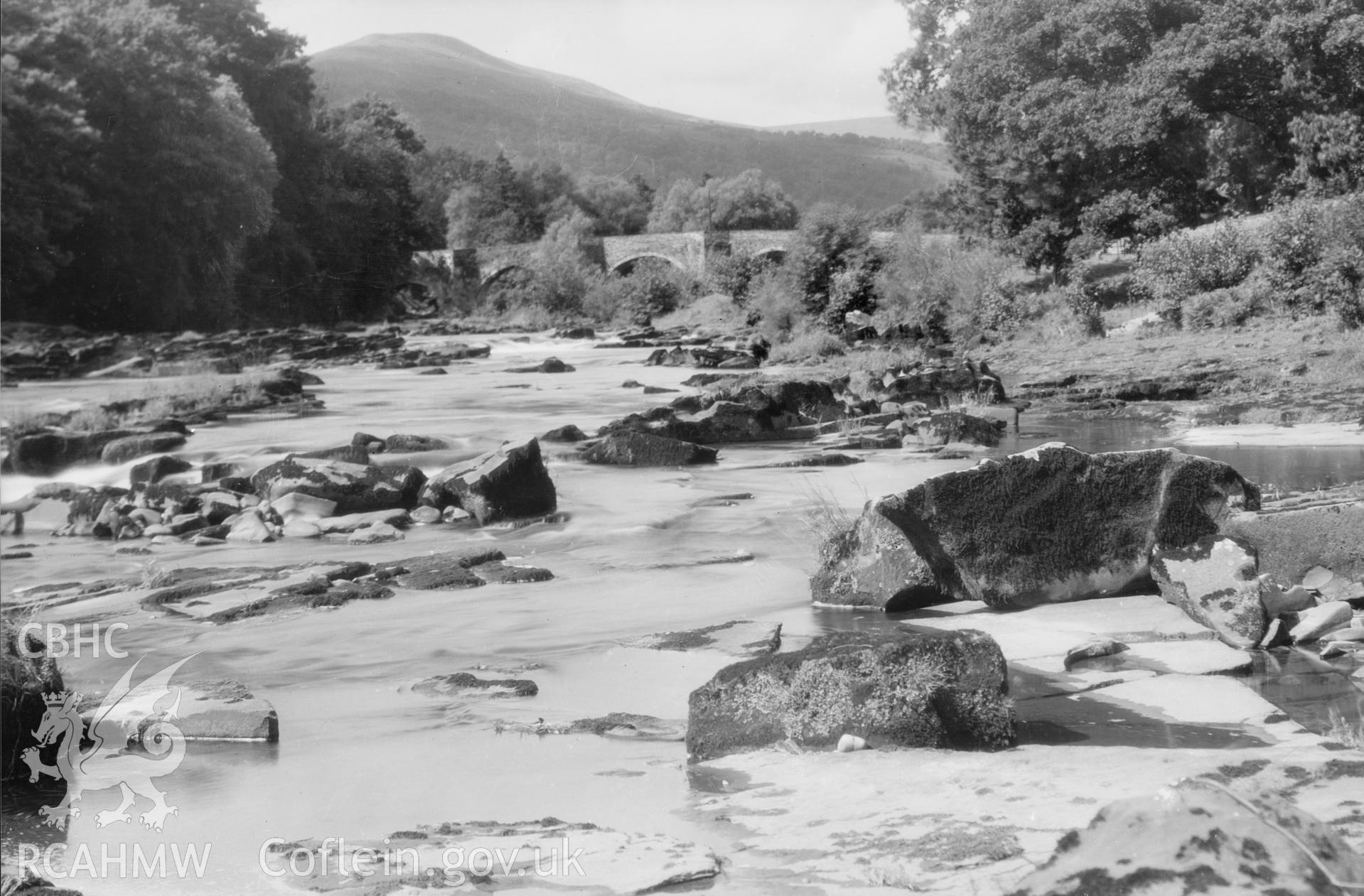 View of Llangynidr Bridge taken by W A Call circa 1920.