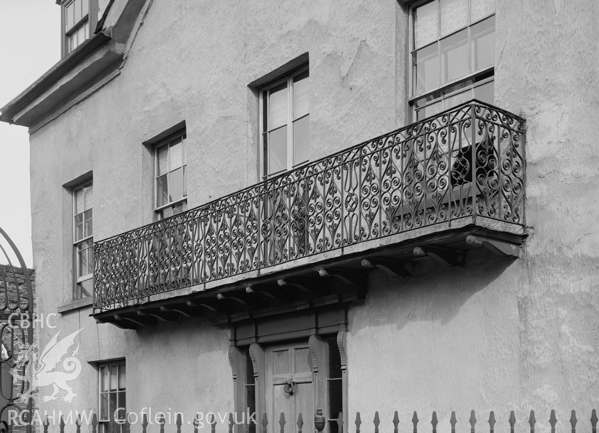 Exterior view showing the balcony in the front elevation.