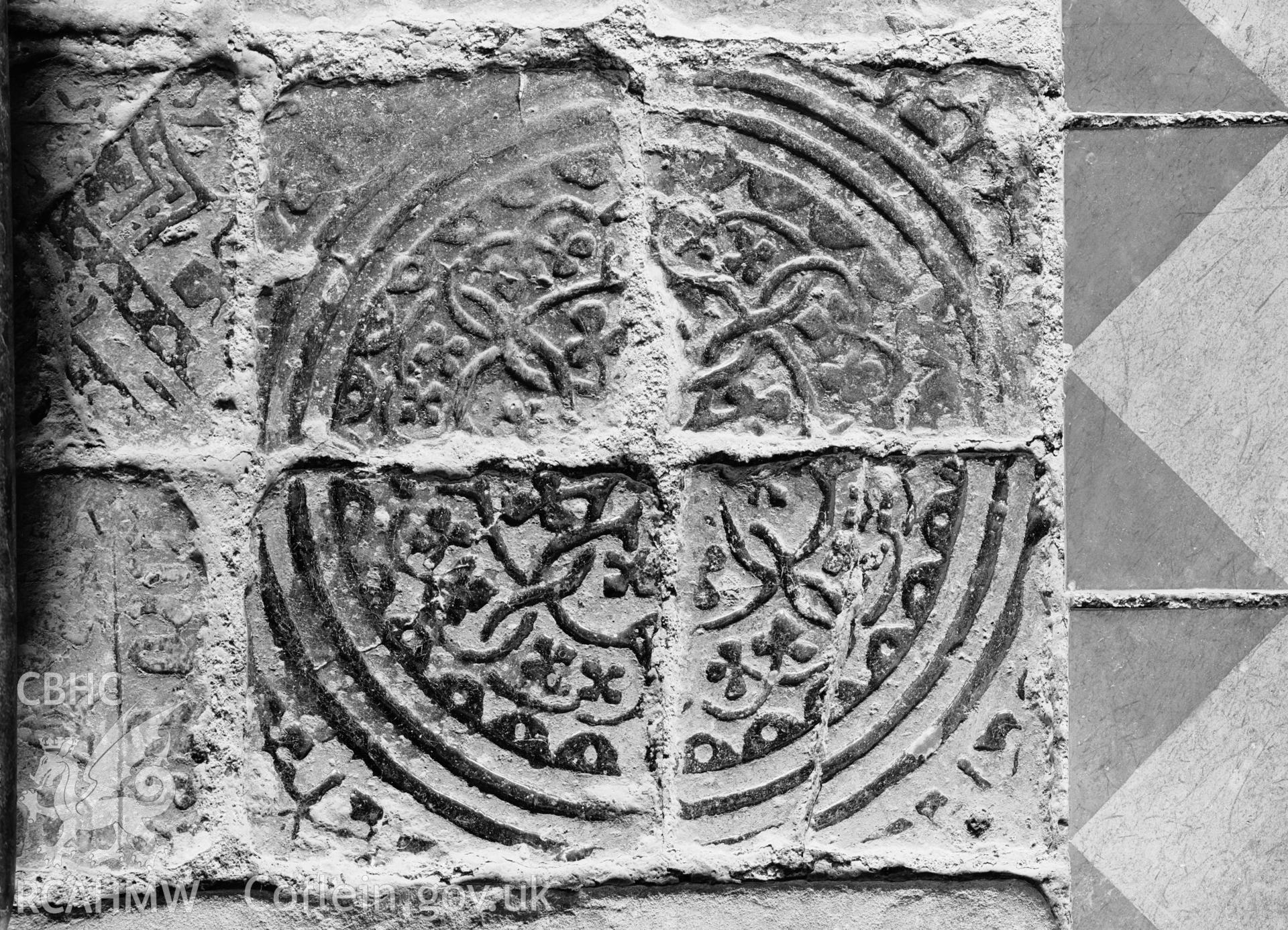 Floor tiles at St Stephen's Church, Old Radnor, taken by B.C. Clayton c.1929.