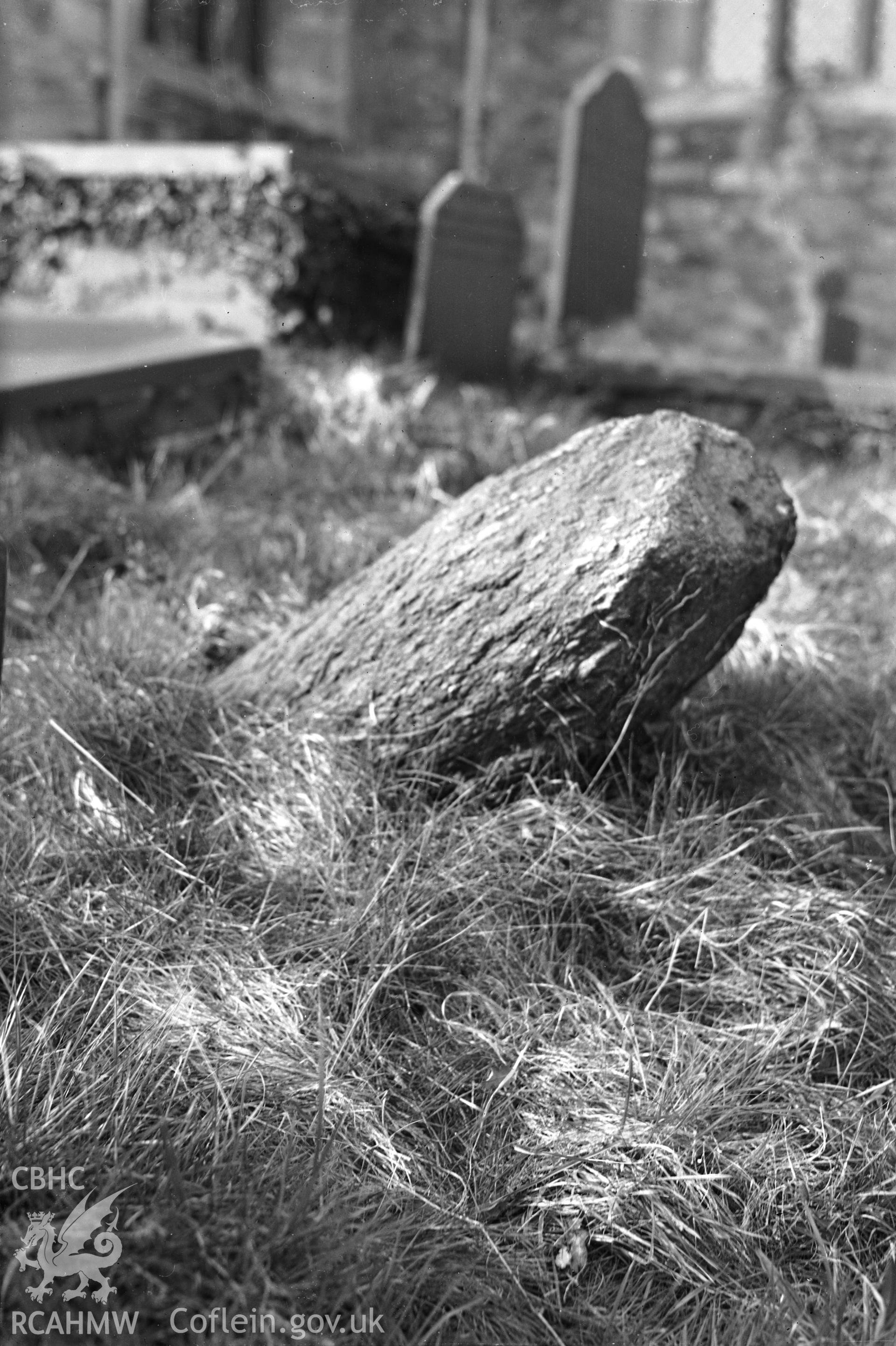 Stone in St Tegai's Churchyard.