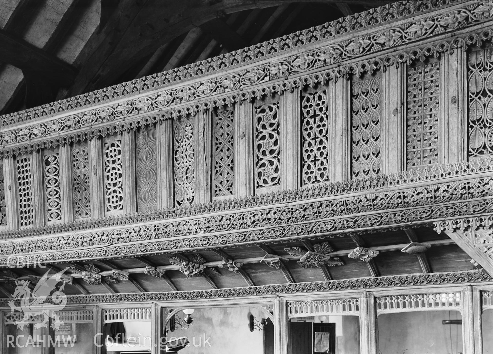 Interior view showing rood screen