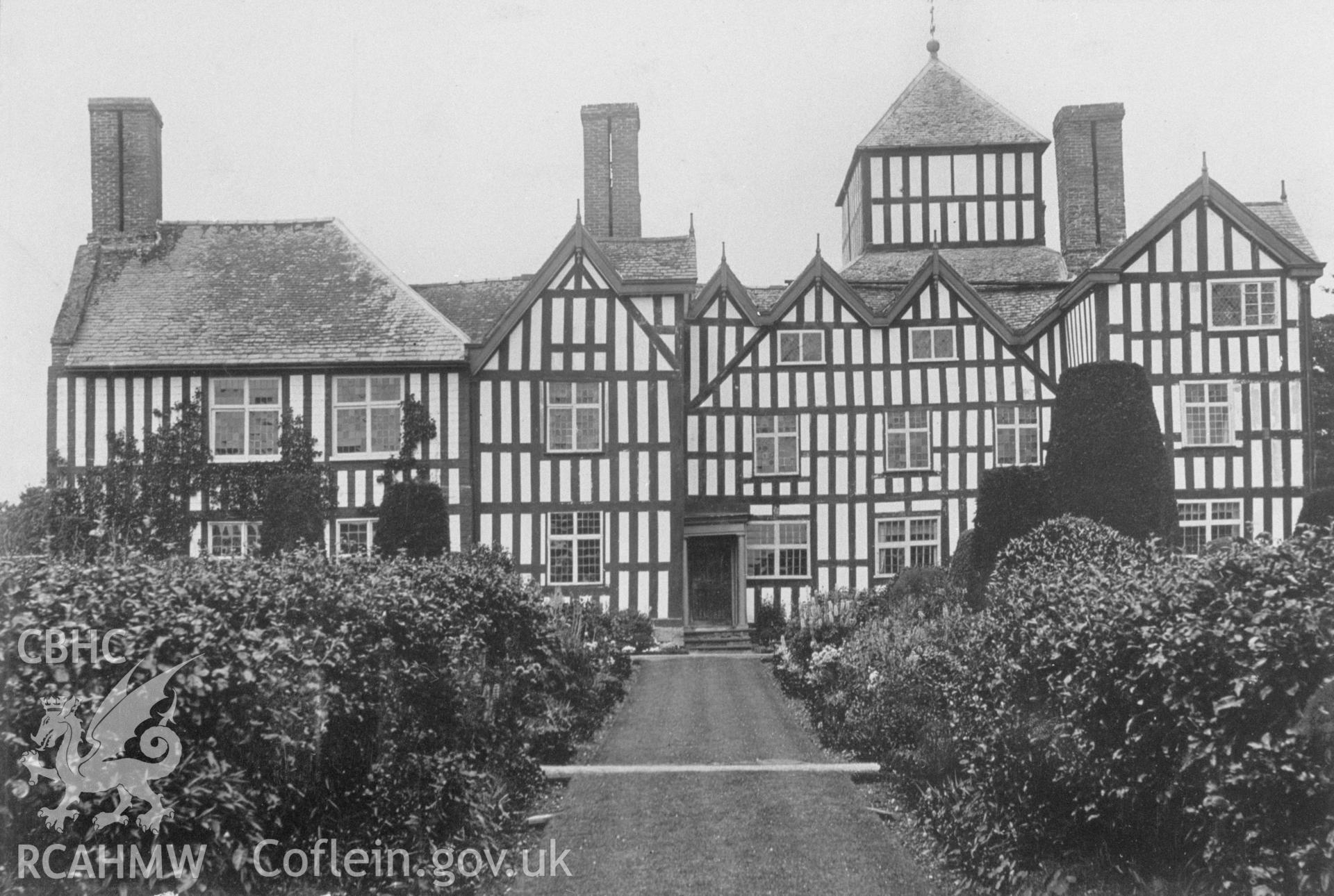 Exterior view showing the main elevation of Lymore Hall.