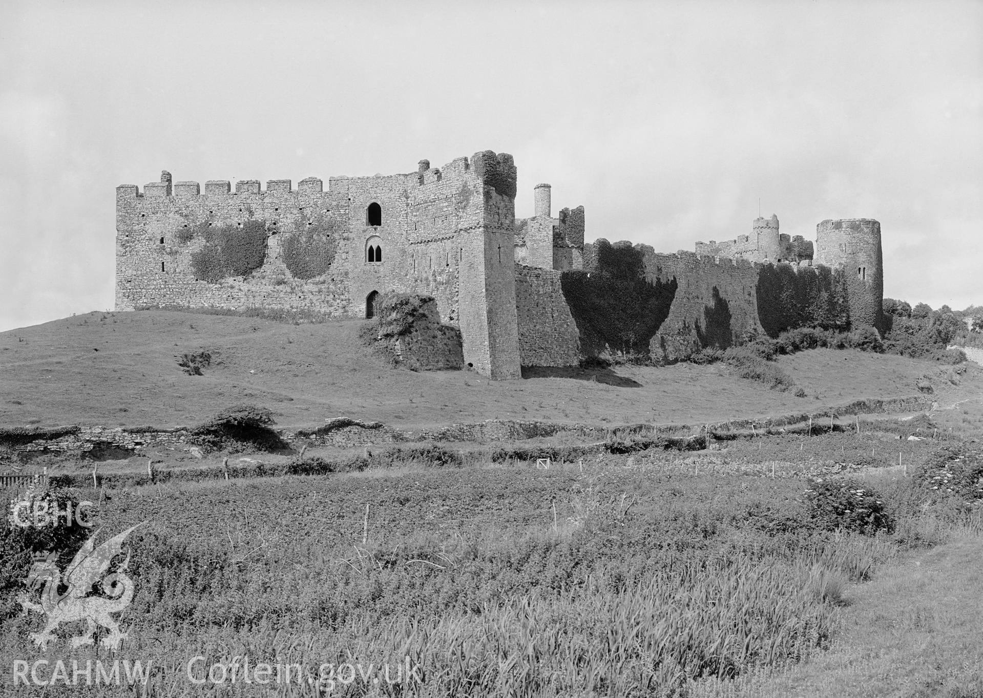 View of Manorbier Castle from the southeast.