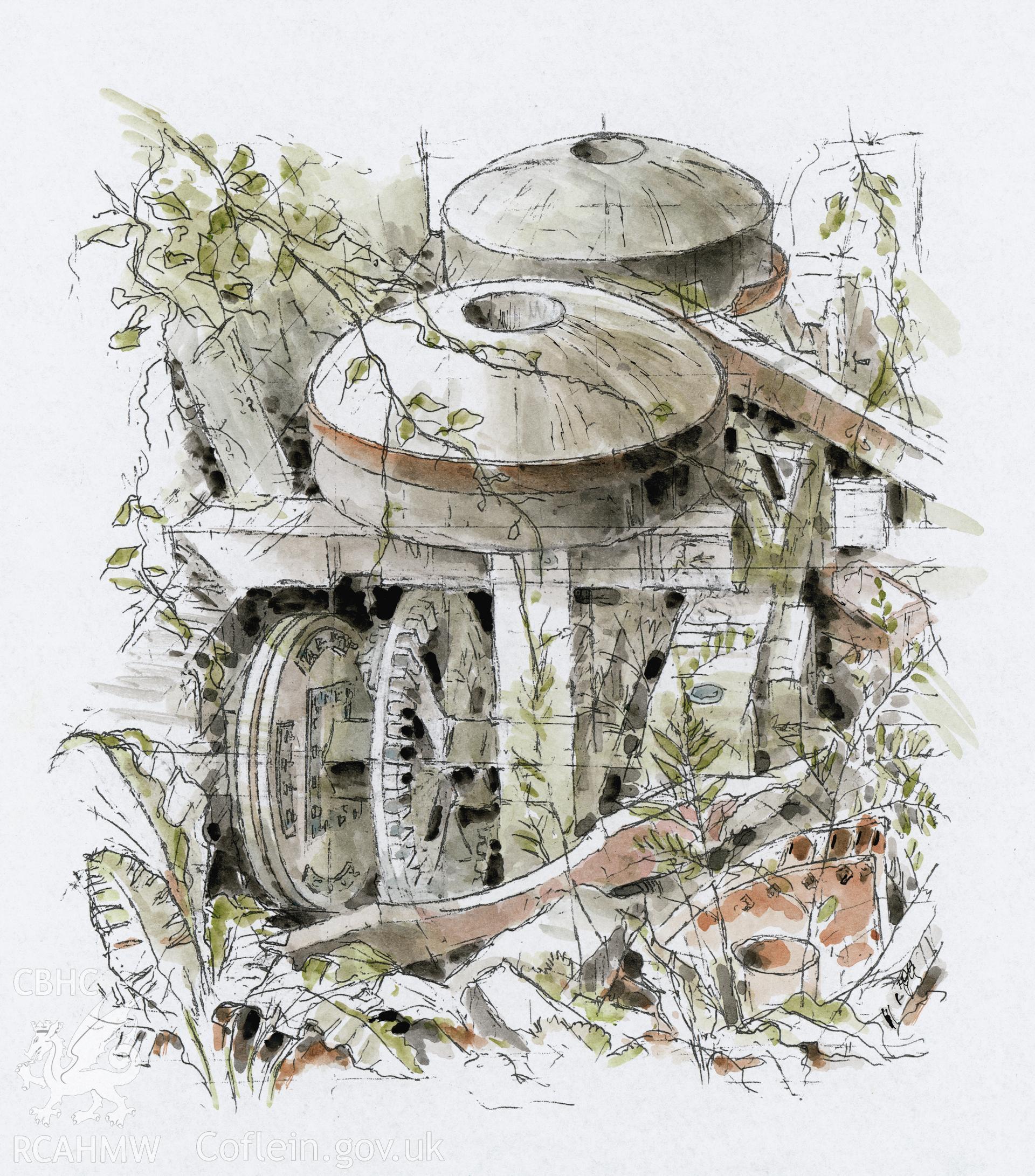Melin Trygarn; watercolour illustration.