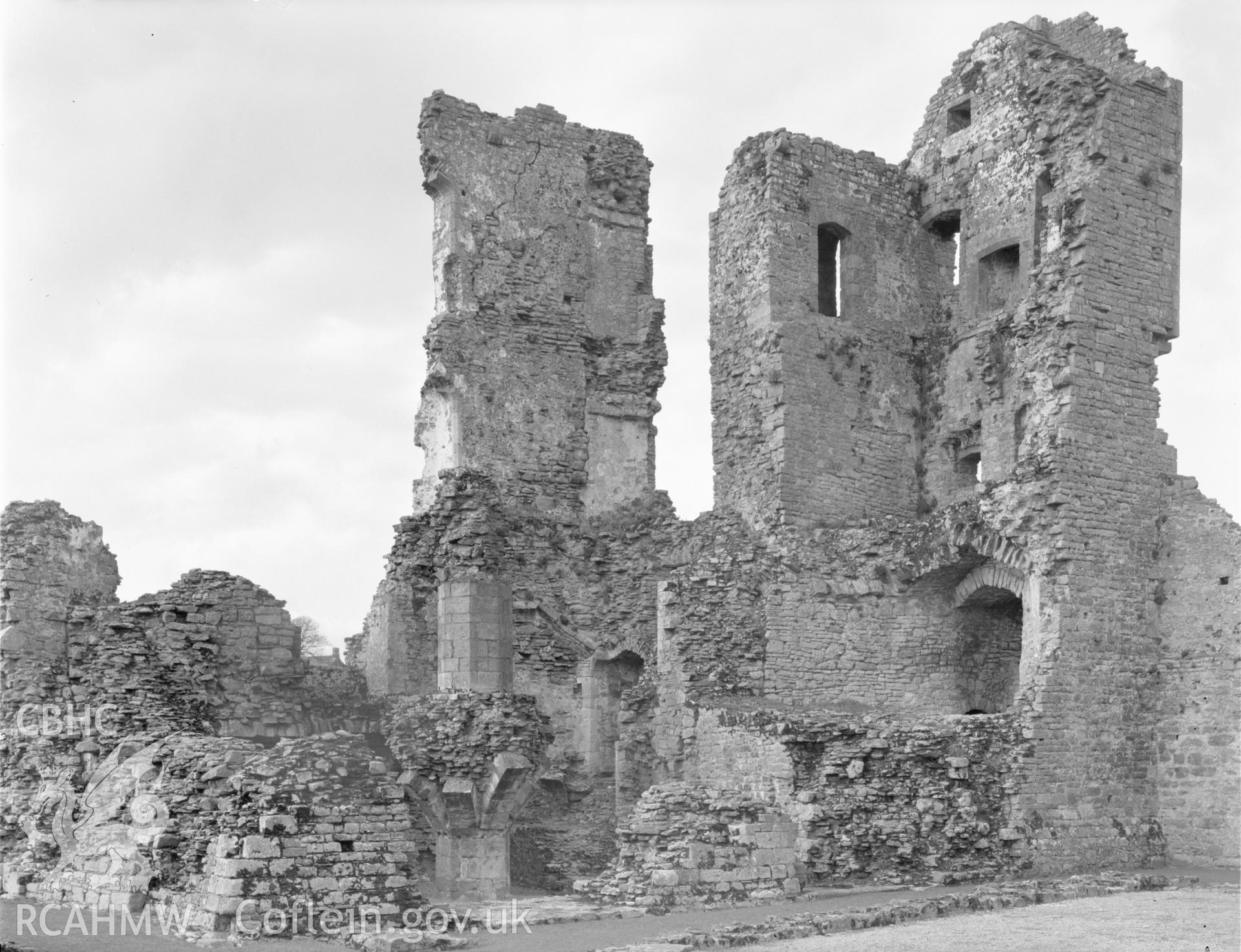 General  view of the interior ruins of Coity Castle, Coity Higher taken 09.04.65.