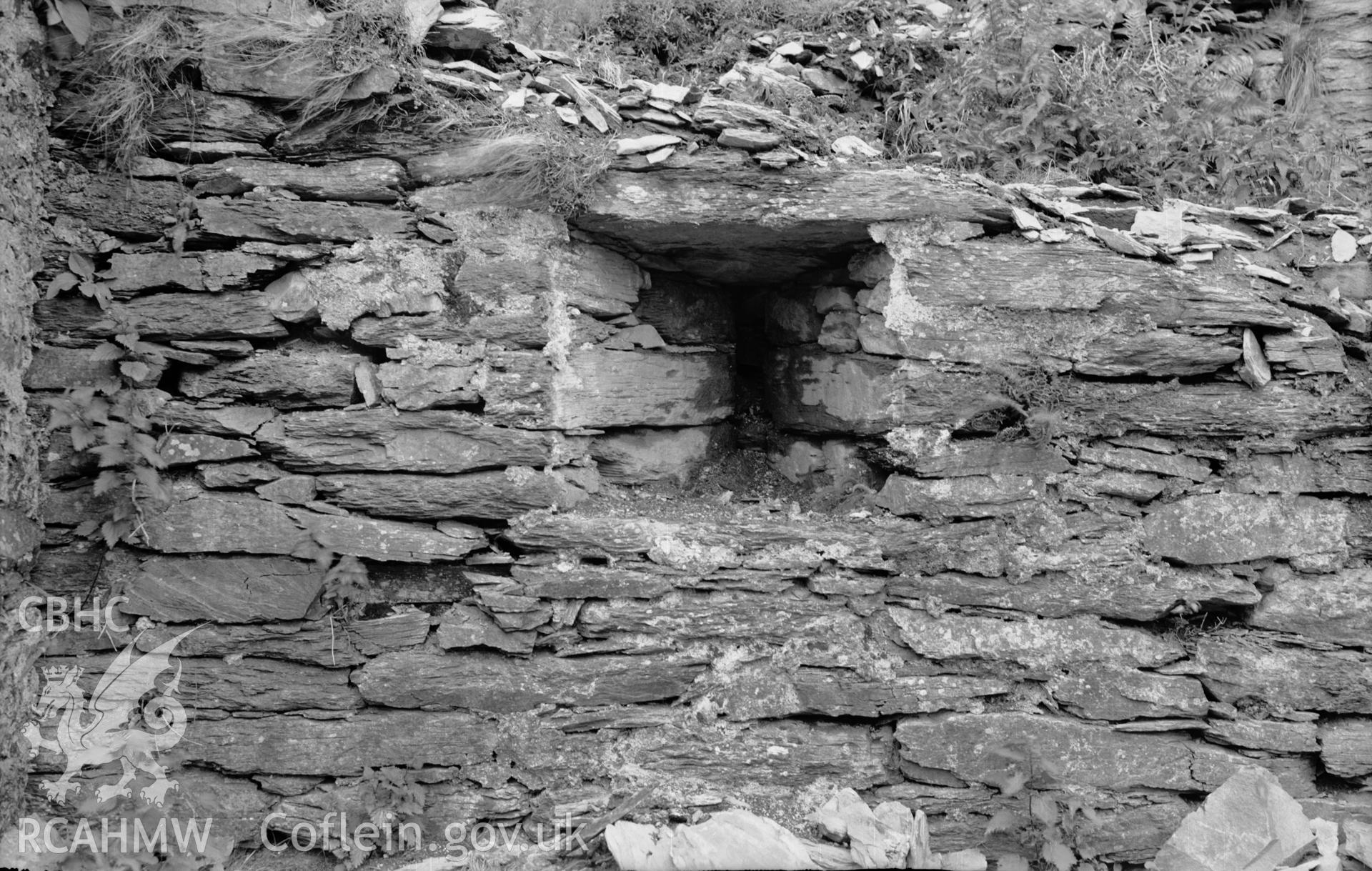 View of ruins of Tai, Dolwyddelan taken 04.08.1952.