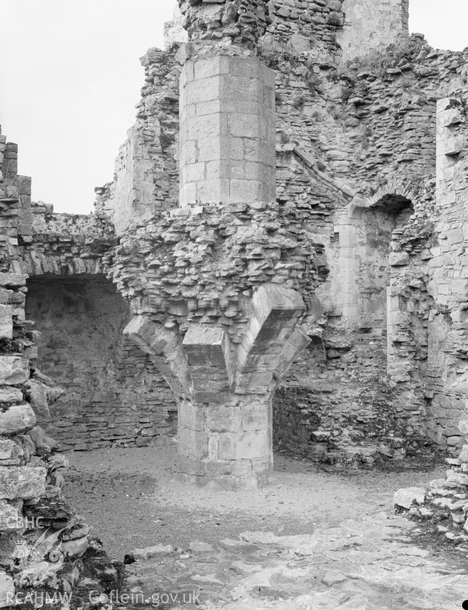 General view of the interior ruins at Coity Castle, Coity Higher taken 09.04.65.