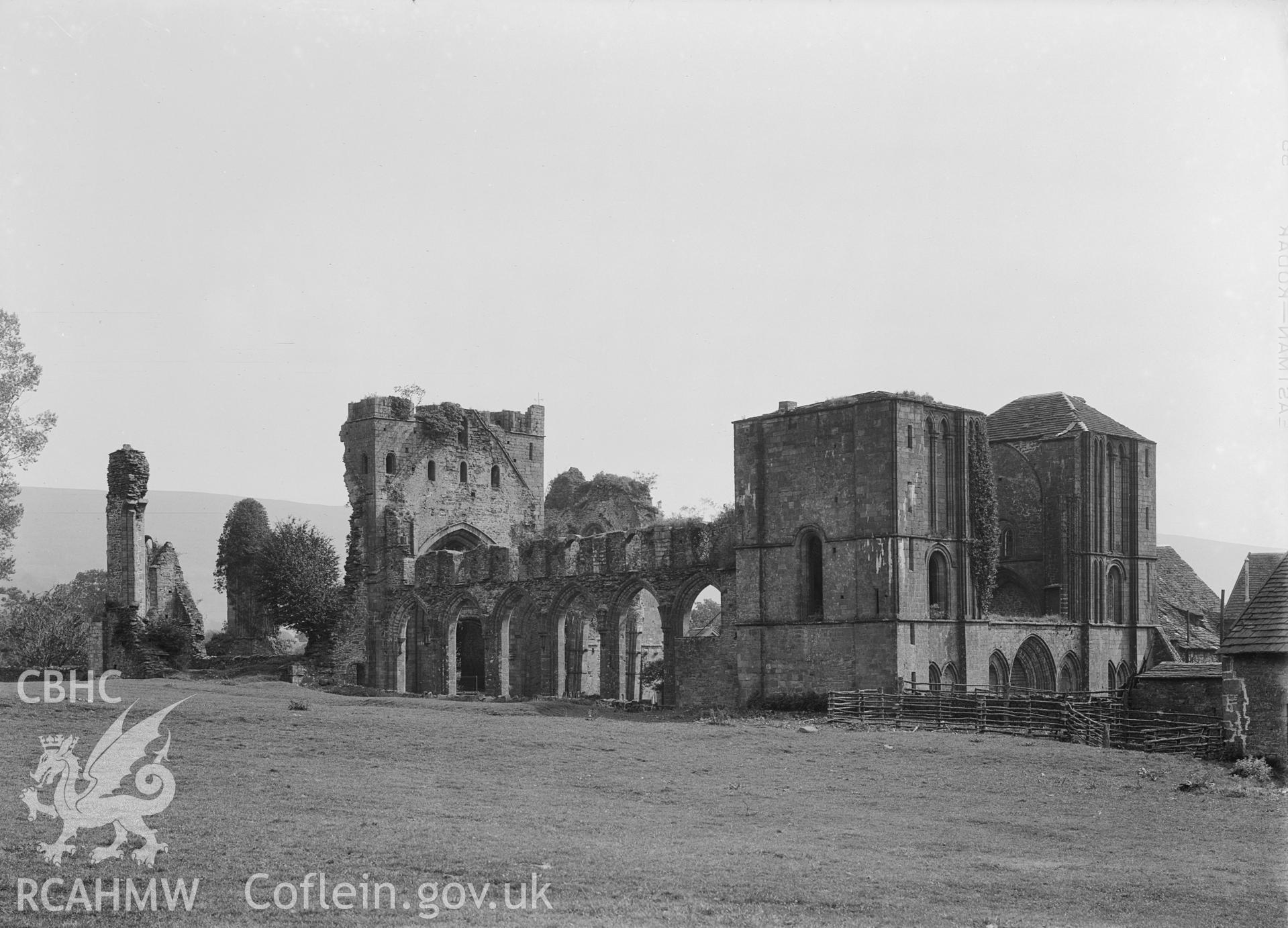 View of Llanthony Abbey from the north-west, taken by Clayton