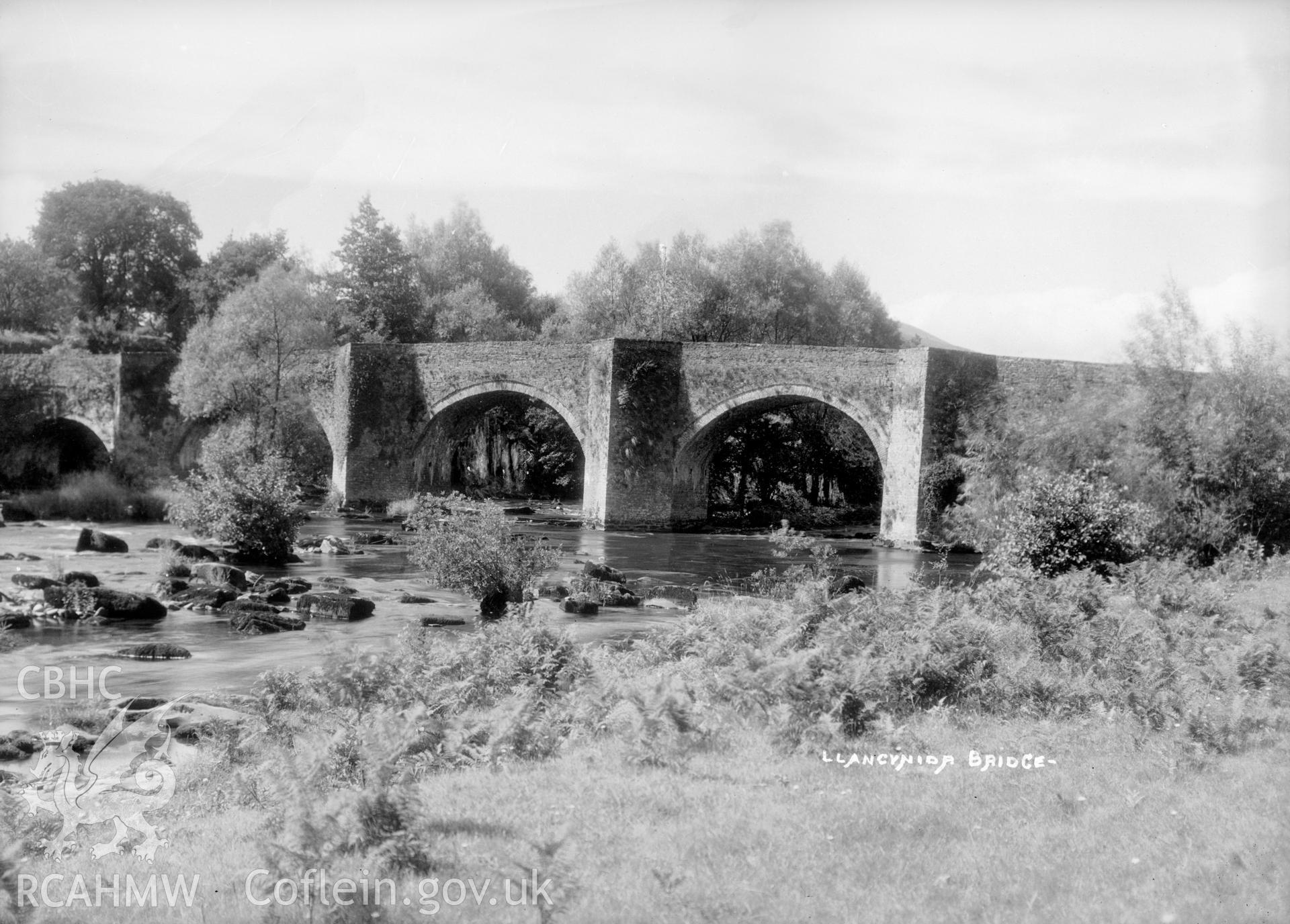 View of Llangynidr Bridge taken by W A Call circa 1920.
