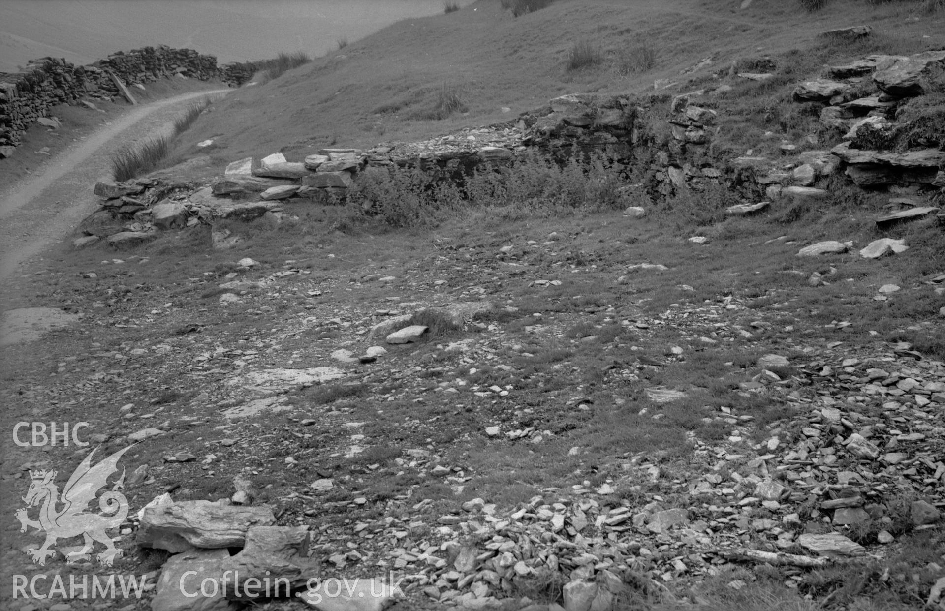 View of ruins of Tai, Dolwyddelan taken 04.08.1952.