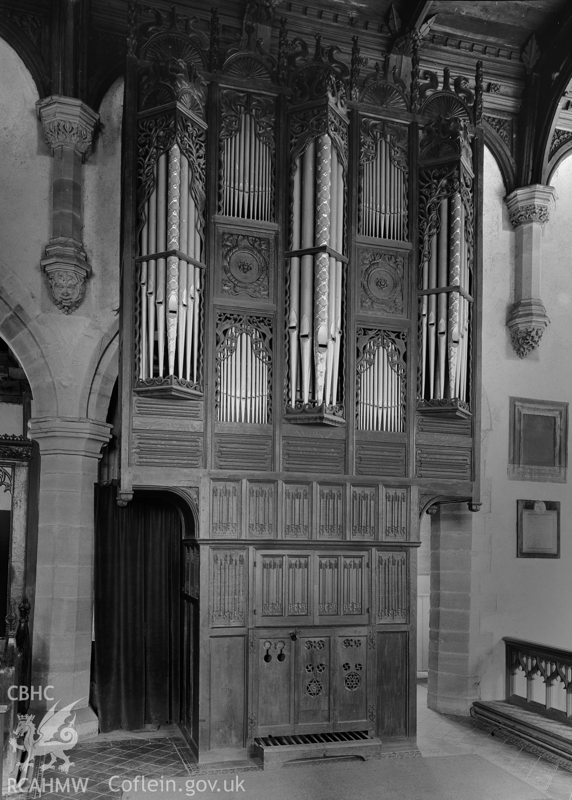 View of the organ at Old Radnor Church.