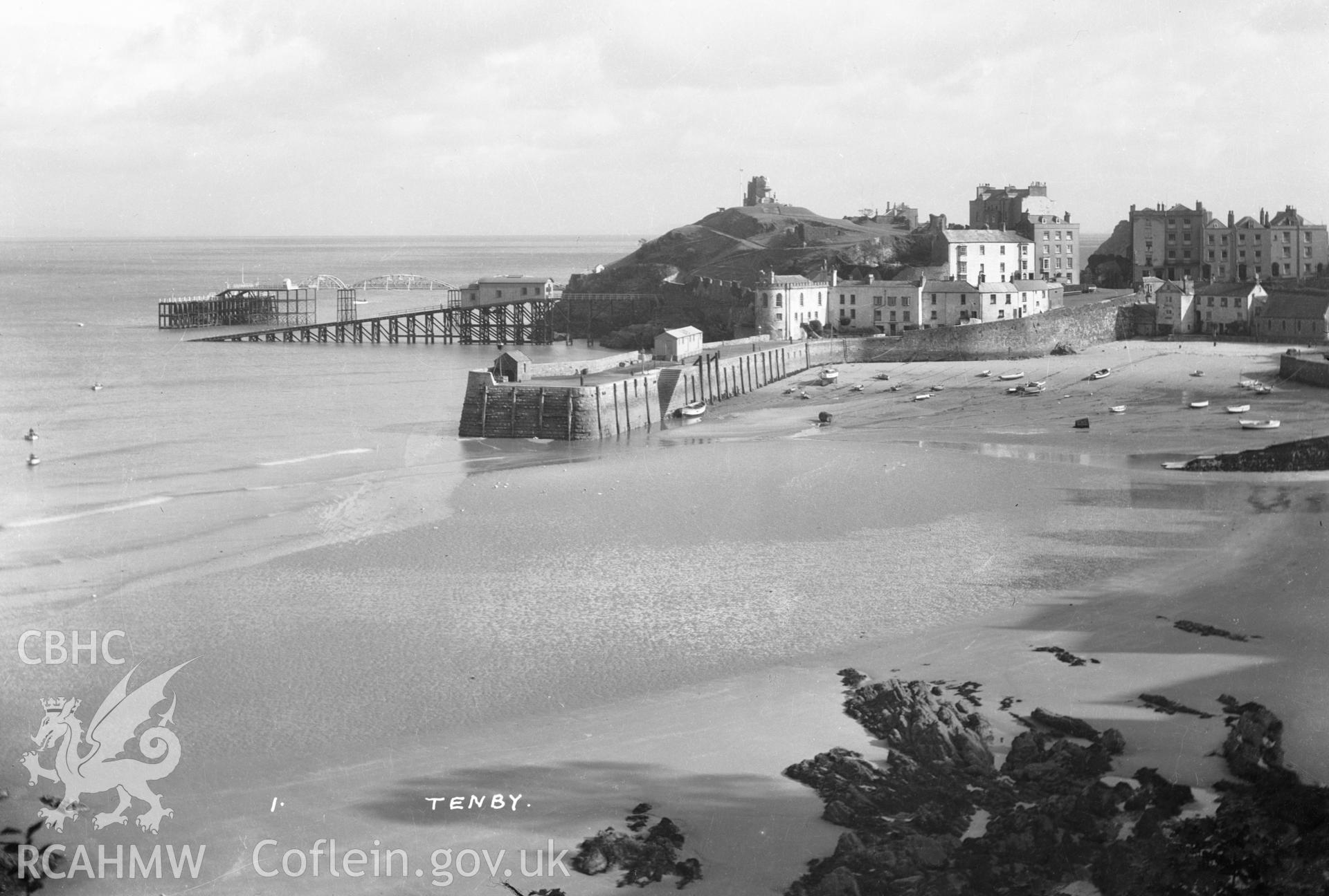 View of Tenby, Pembs. taken by W A Call 1931.
