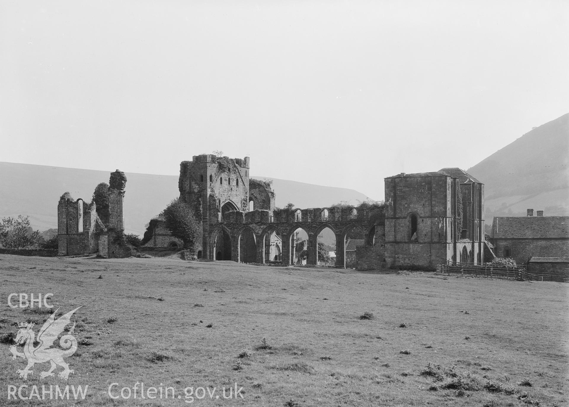 View of Llanthony Abbey from the north-west, taken by Clayton