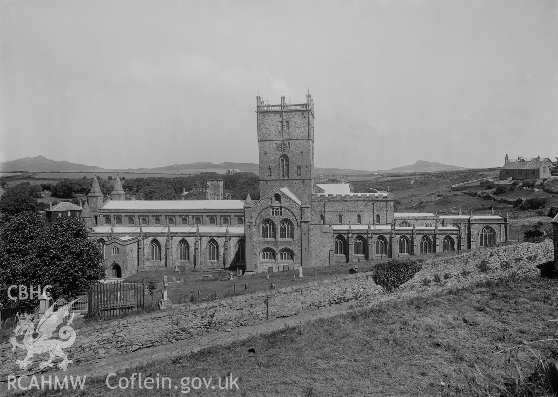 View of St Davids Cathedral from the south.