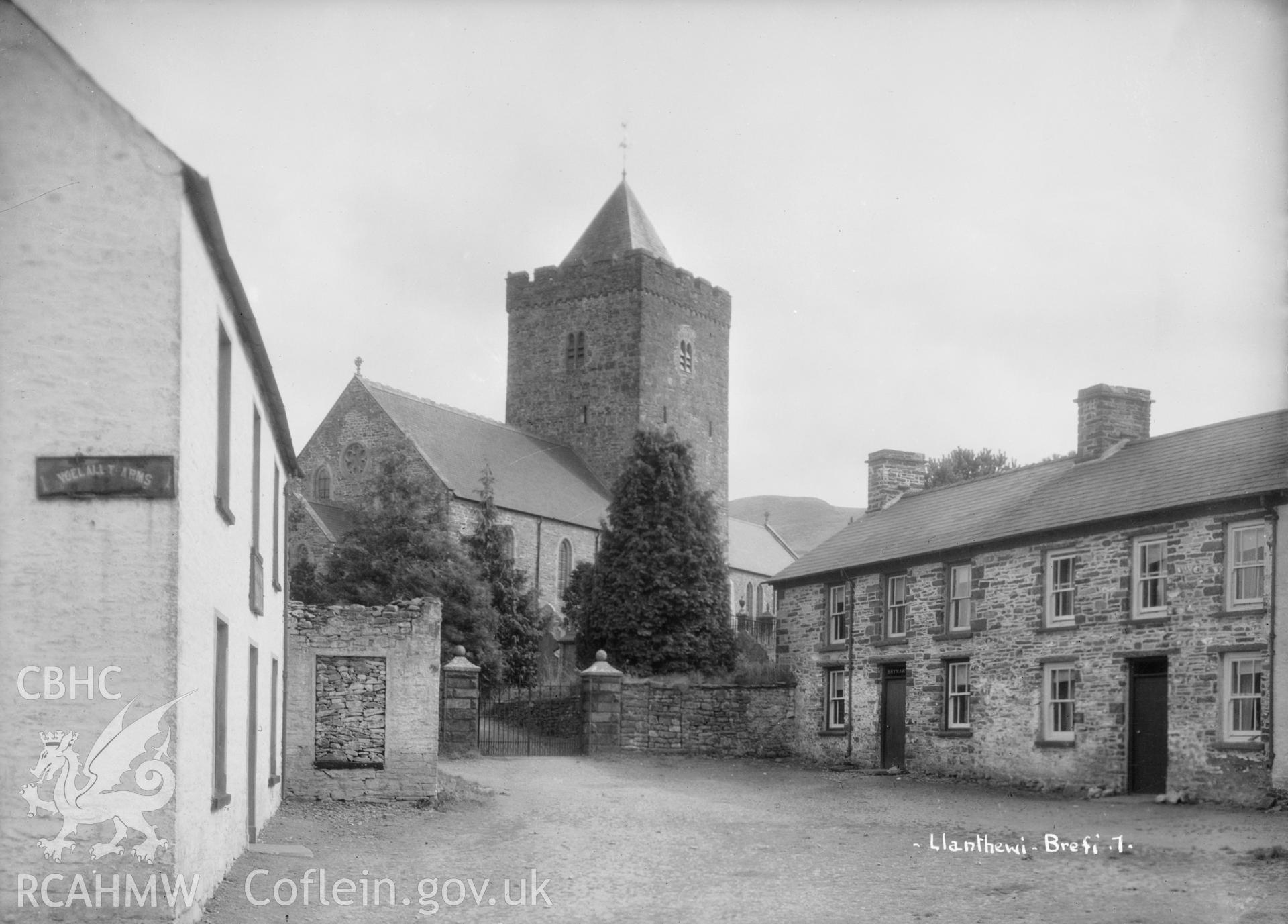 Landscape view of Llanddewi Brefi taken by W A Call circa 1920.