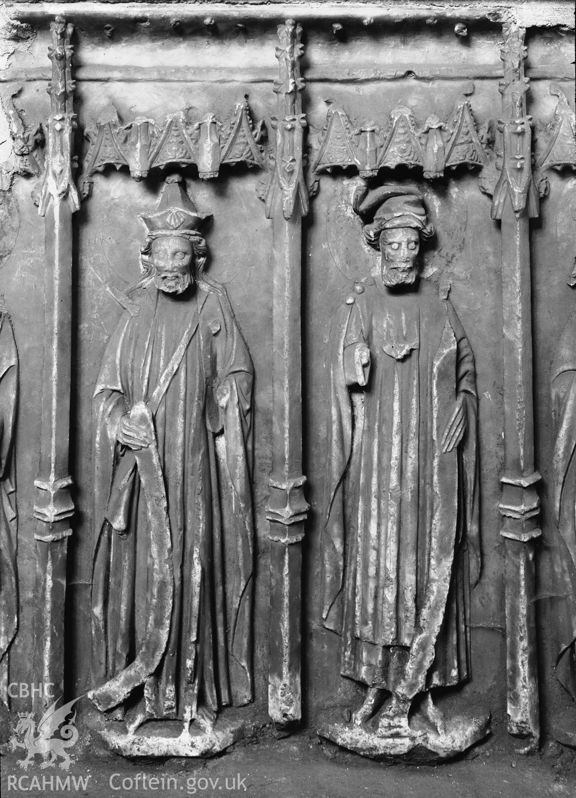 View showing the ap Thomas tomb at St Mary's  Priory, Abergavenny.