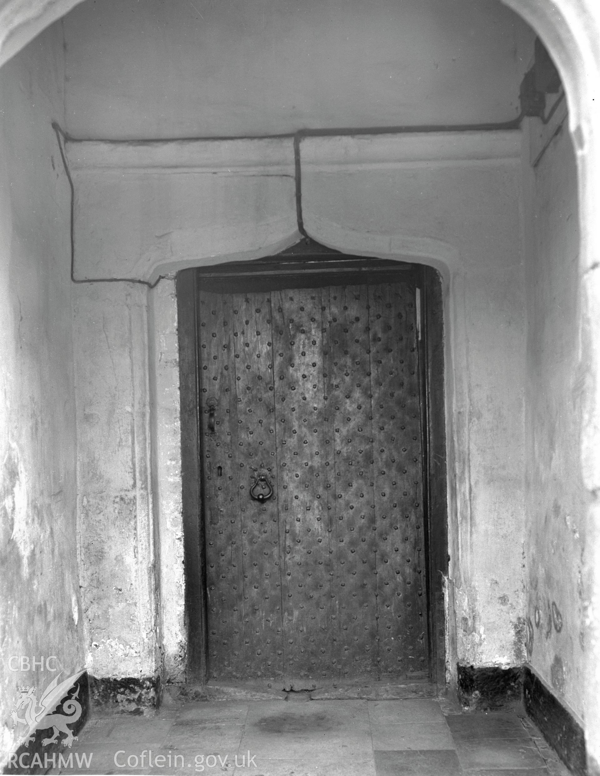 The north porch at  Fferm, taken 11.04.1942.