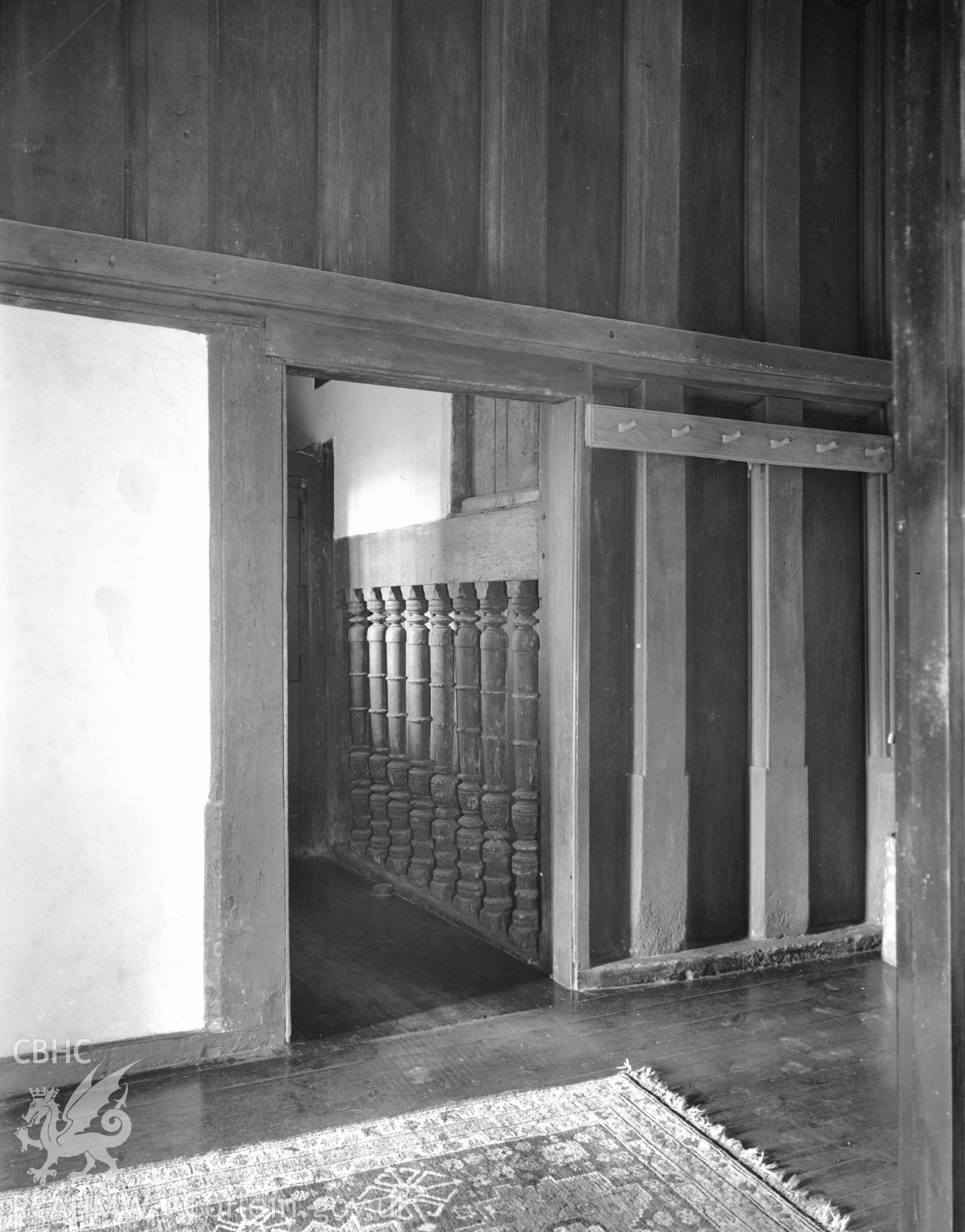 Interior view showing timber panelling