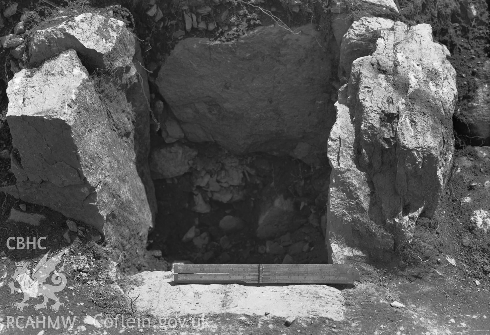 View of excavation (no.11 Gate)  at Conway  Mountain taken 17.10.1951.