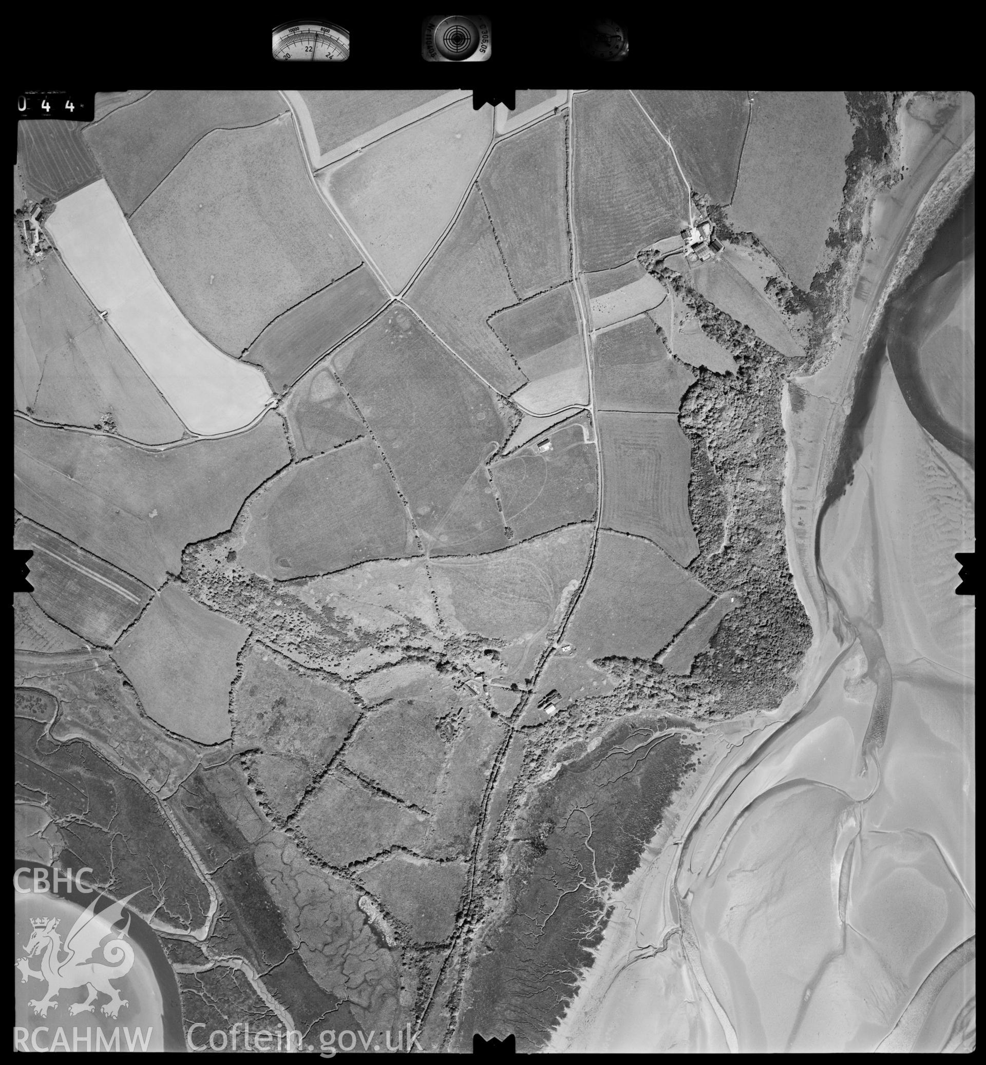 Digitized copy of an aerial photograph showing the area around Pentwyn, taken by Ordnance Survey, 1997.