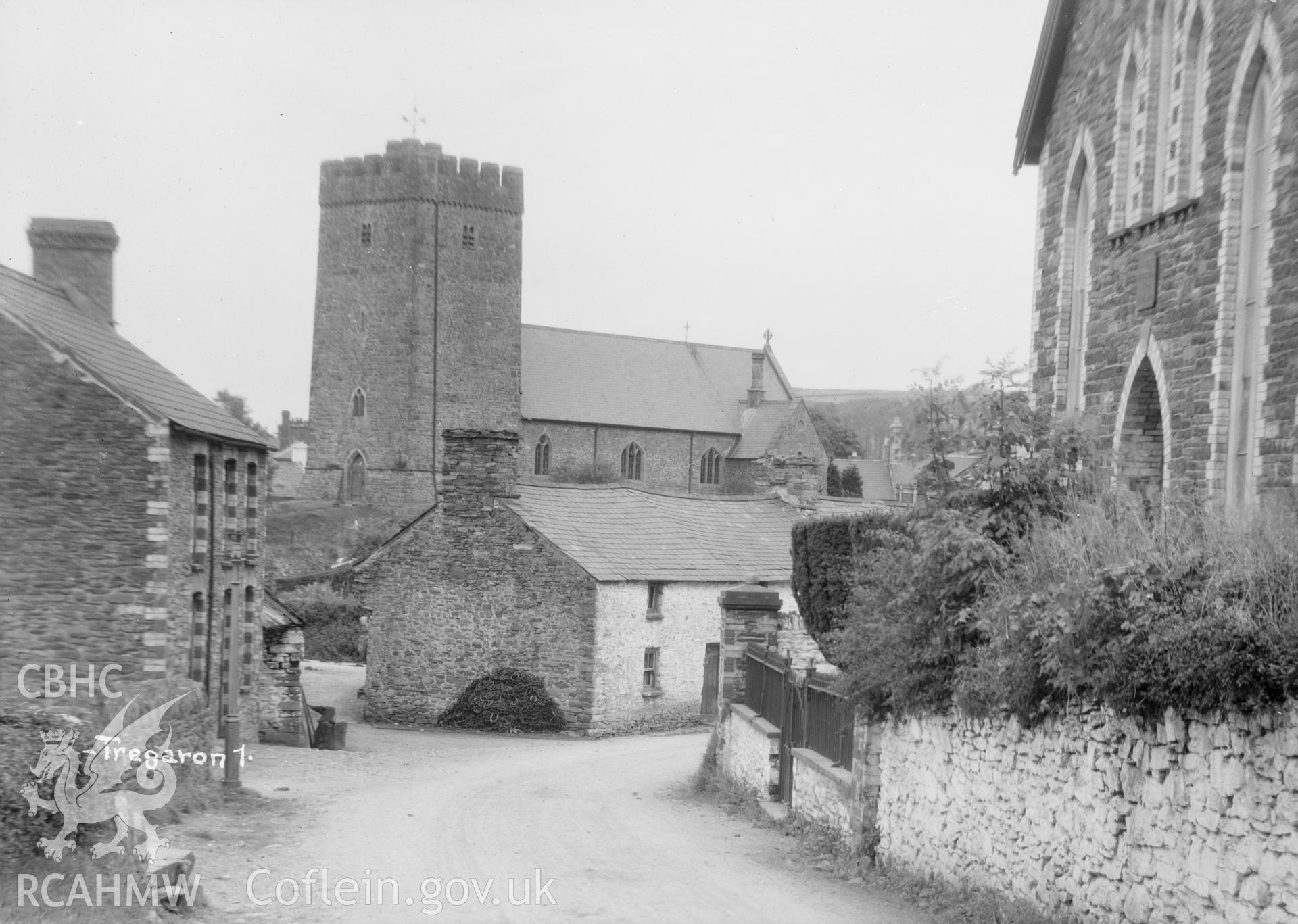 View of Tregaron Church taken by W A Call circa 1920.