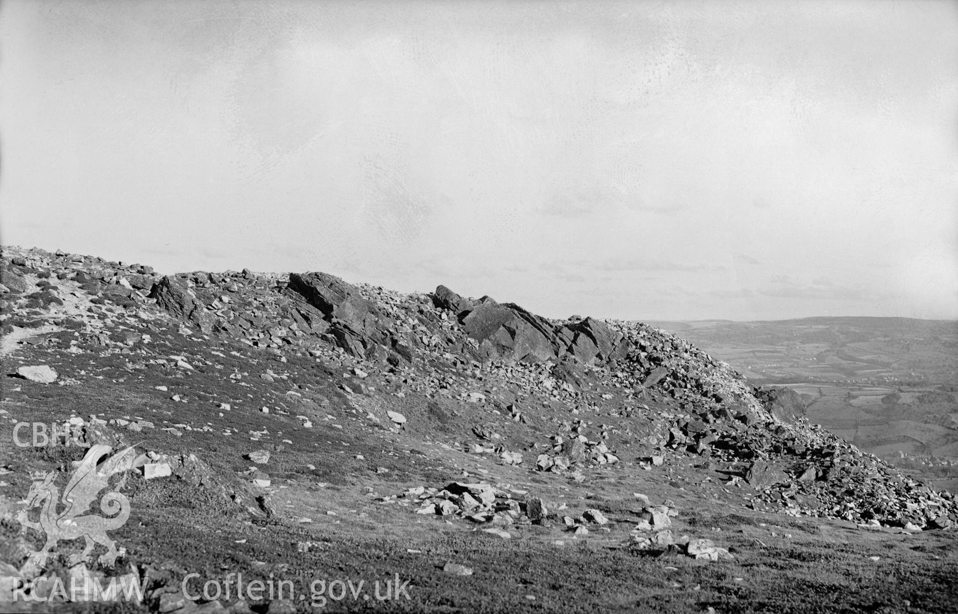 View of excavation (no 46) at Conway Mountain taken 17.10.1951.