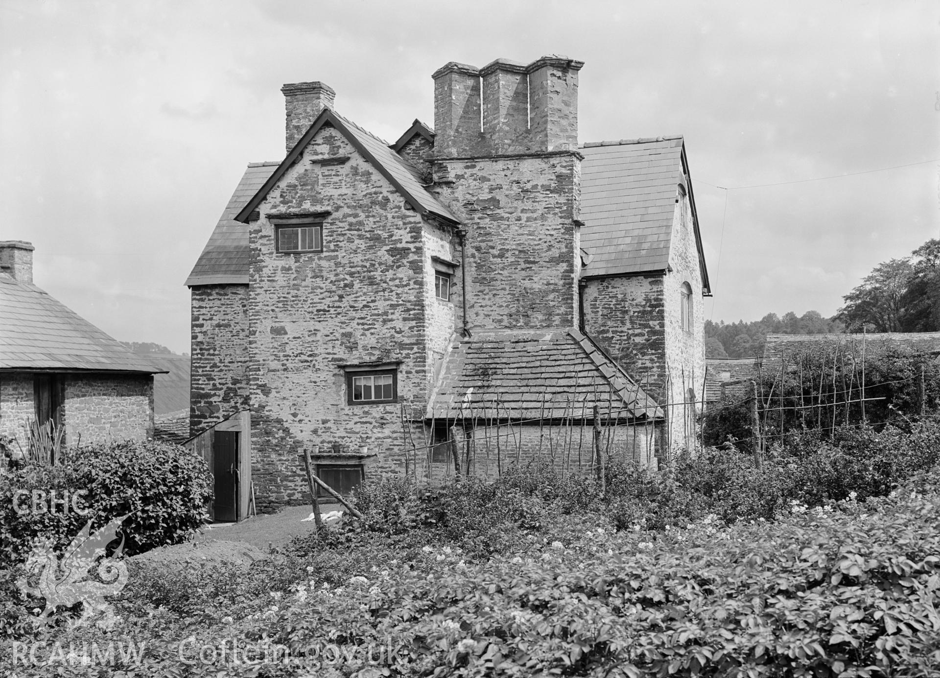 Exterior view of farmhouse from north-west